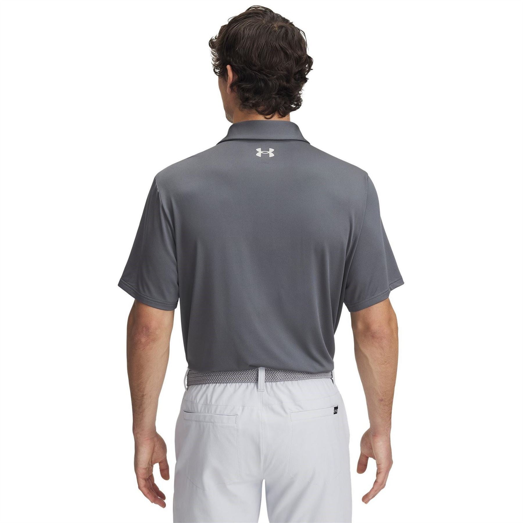 Under Armour Striped Collared Neck Short Sleeve Polo Shirt