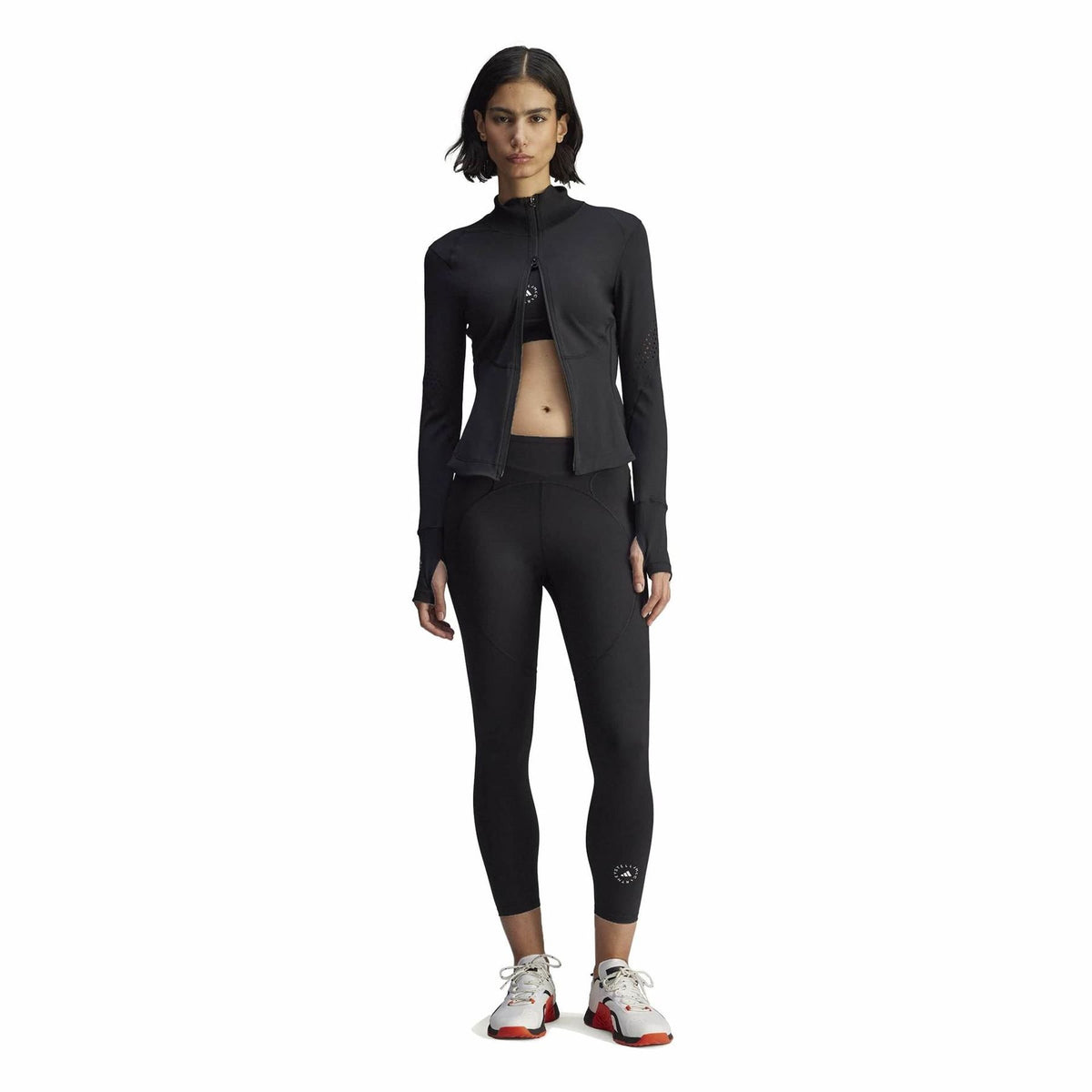 adidas by Stella McCartney Funnel Neck High Collar Long Sleeve Raglan Athletic Top