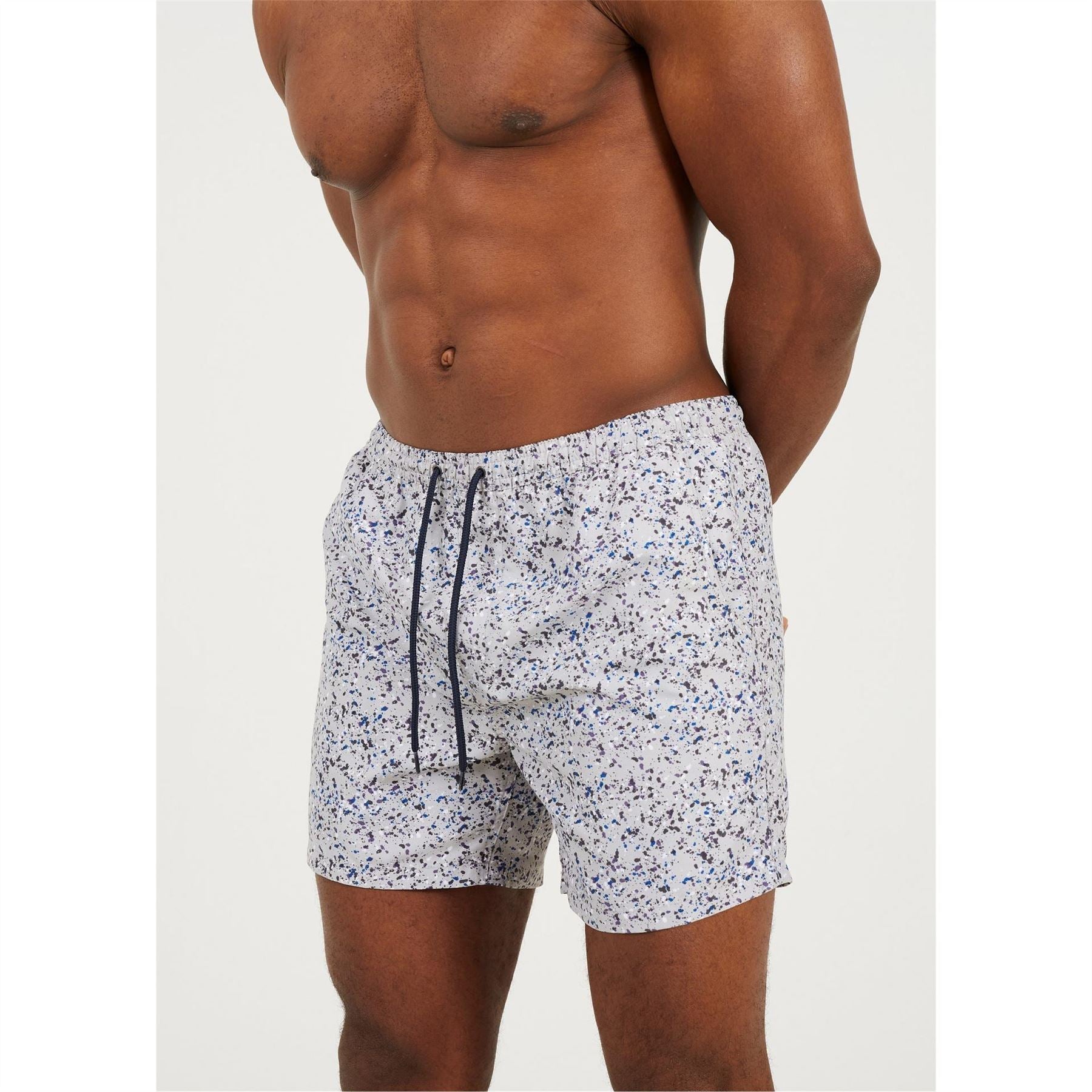 Brave Soul Print Swim Shorts