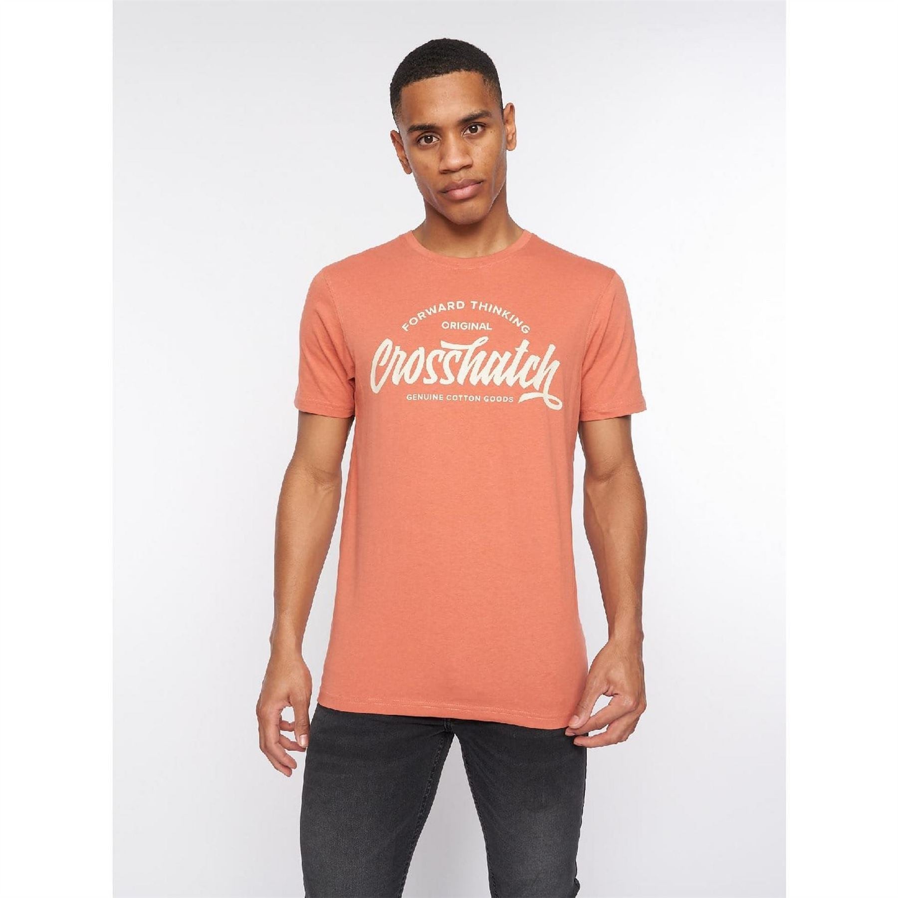 Crosshatch Pack Of Brandax Print T-Shirts