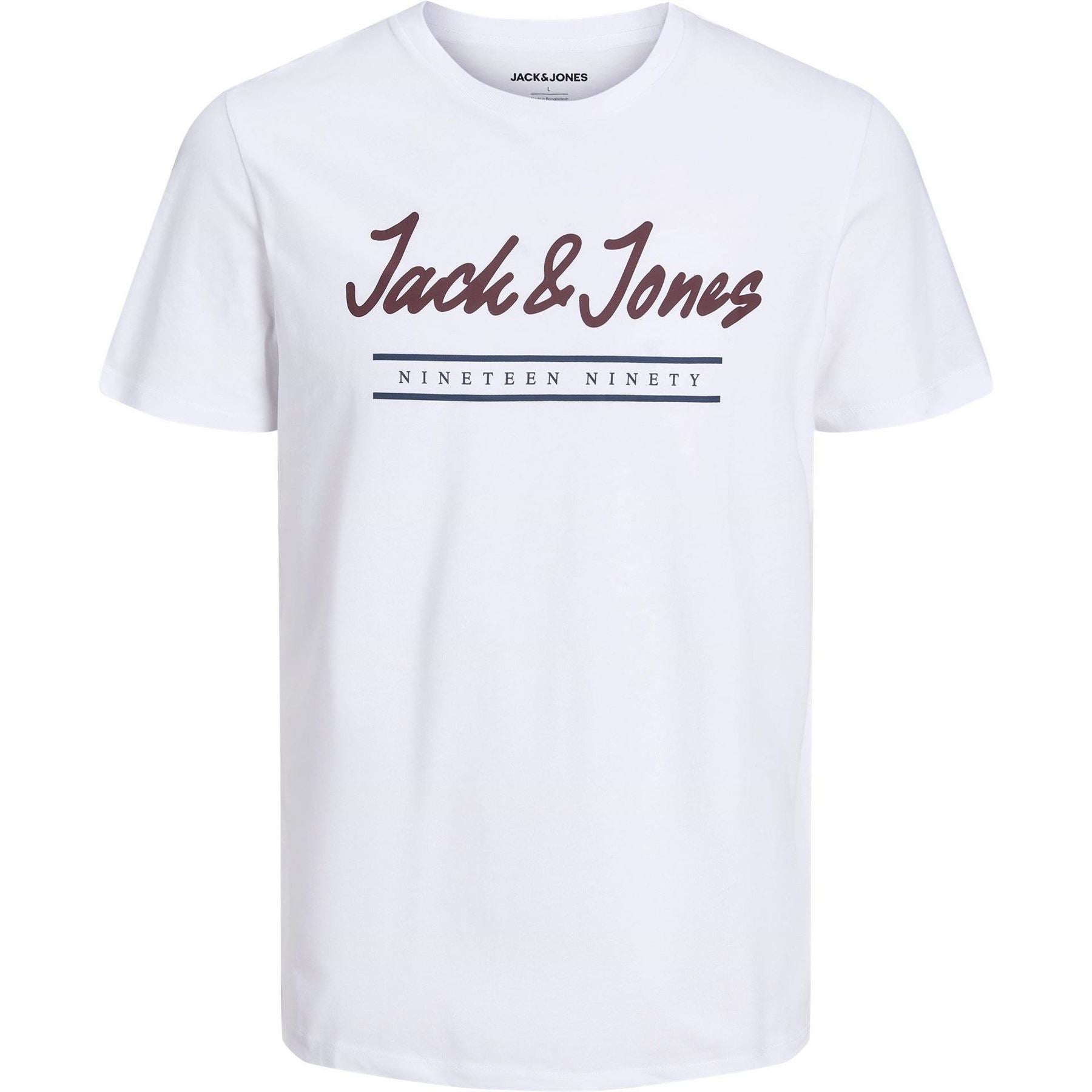 Jack and Jones Mens 5 Pack Short Sleeve T-Shirt