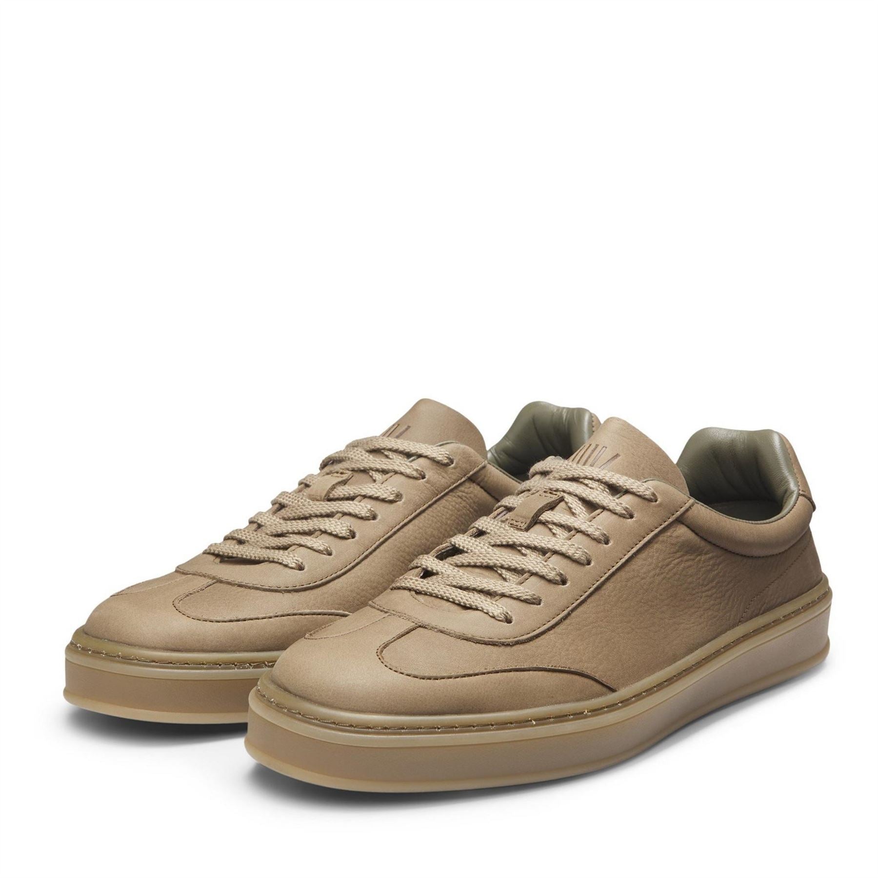 Boss Zarek Double Breasted Leather Lace Up Low Top Trainers