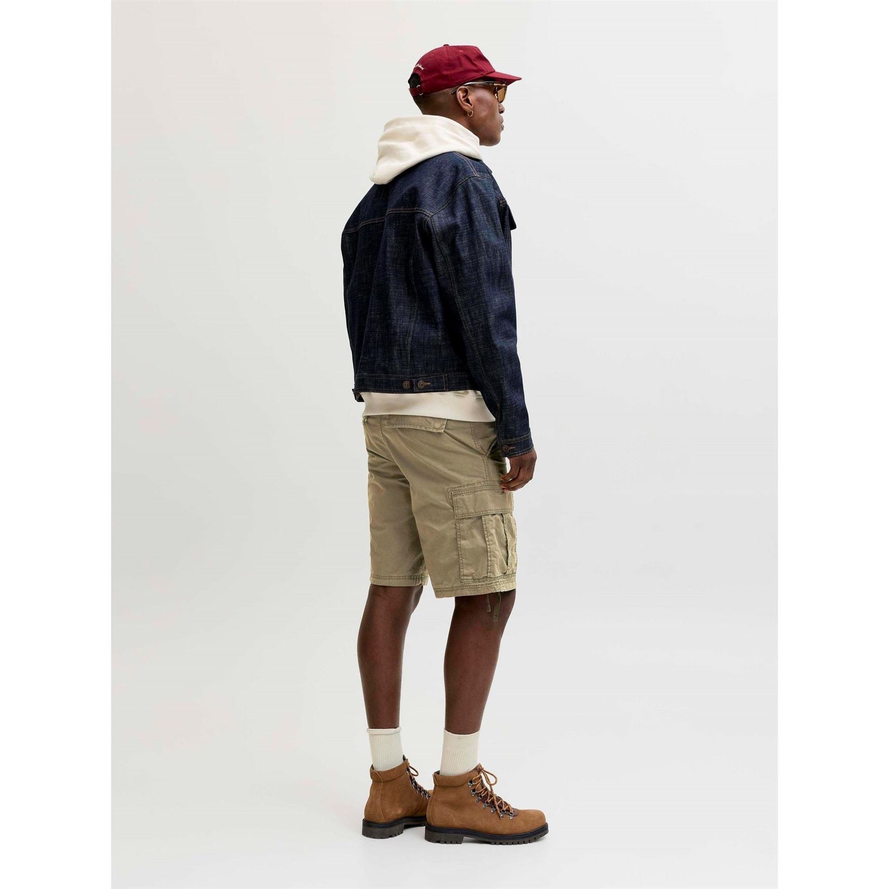 Jack and Jones Cole Frank Solid Cargo Shorts