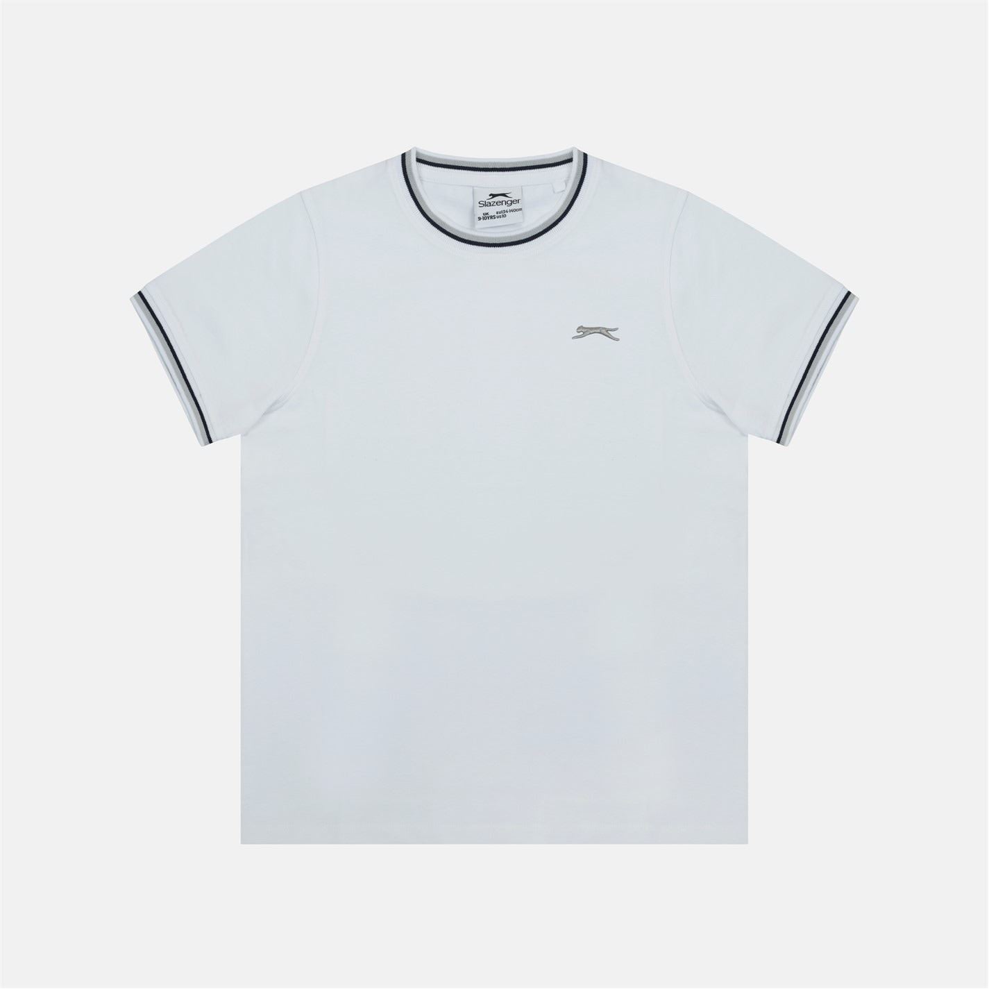 Slazenger Crew Neck Ribbed Collar Short Sleeve T-Shirt