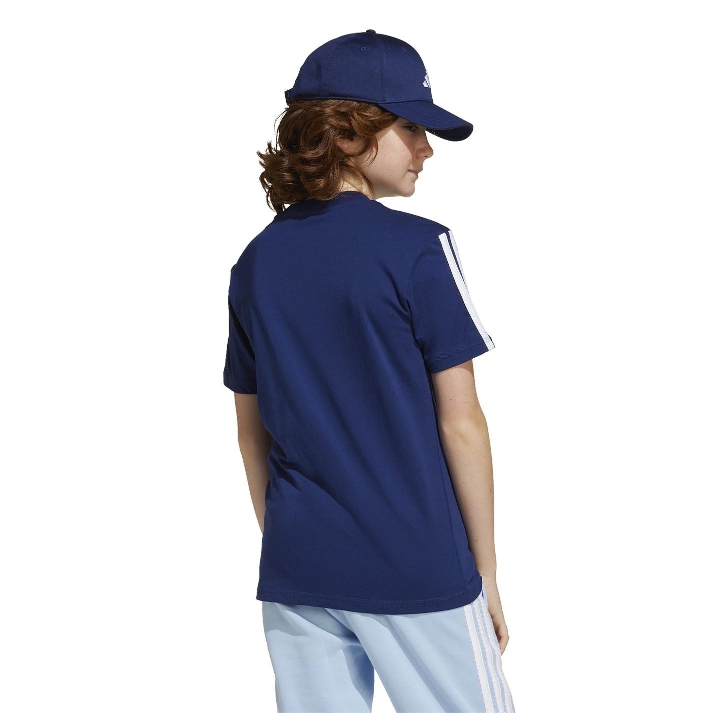 adidas 3 Stripe Essentials T-Shirt Junior