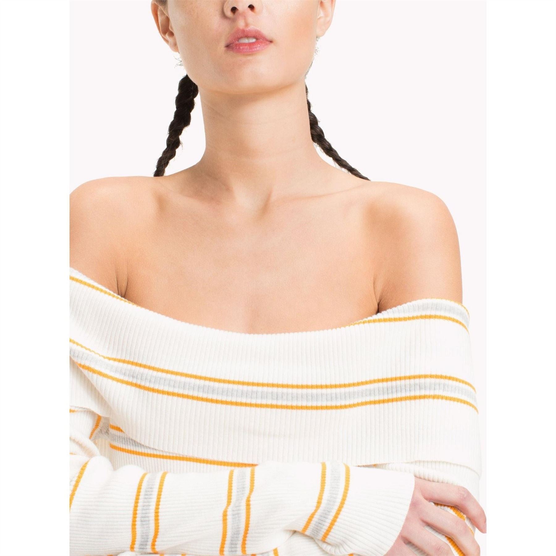 Tommy Jeans Jeans Off Shoulder Rib Sweater