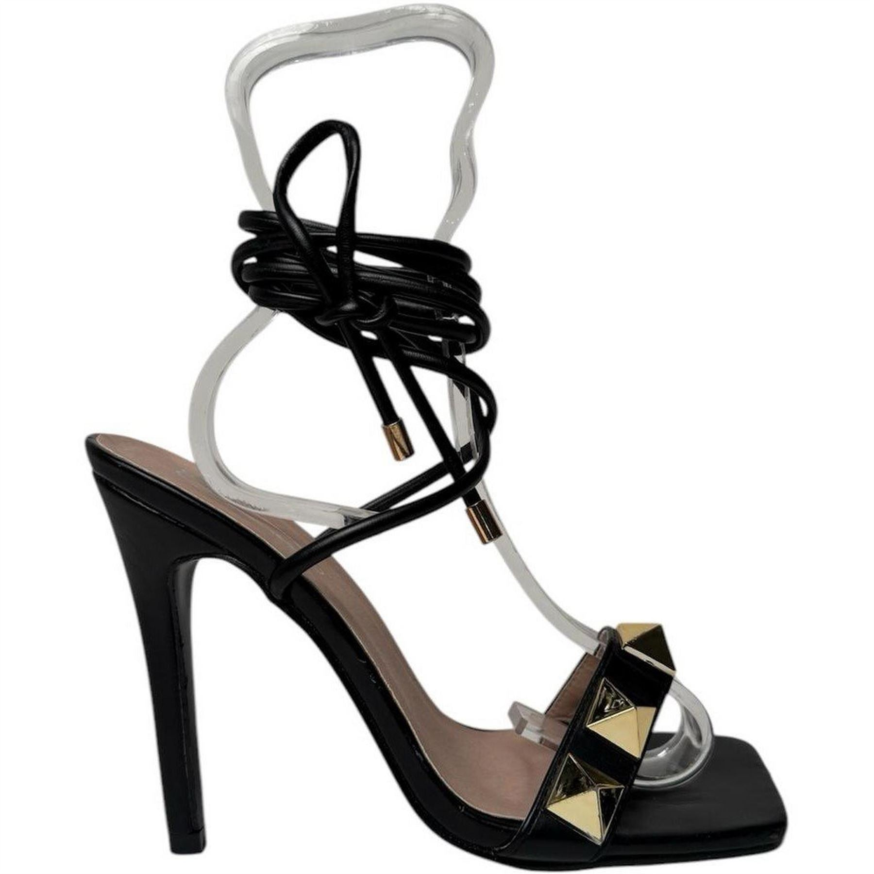 No Doubt Doub Stiletto Heel Open Toe Sandals