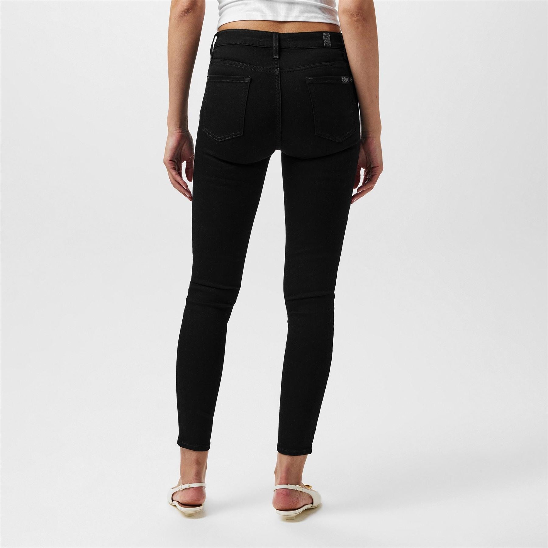 7 For All Mankind High Waisted Cropped Skinny Jeans
