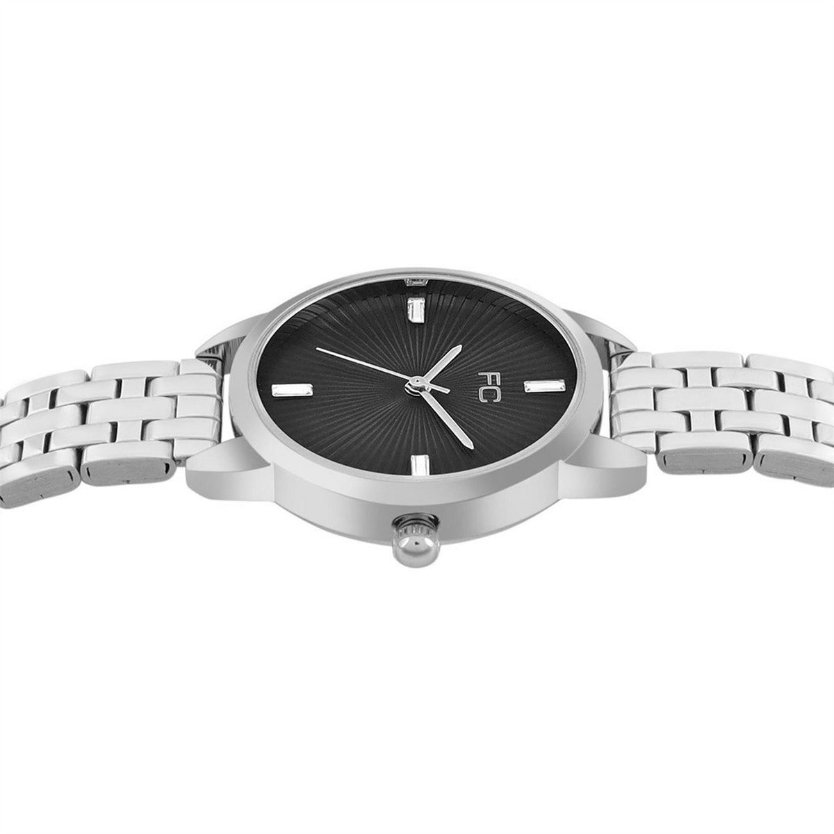 French Connection Connection Silver Case Round Shape Silver Strap Quartz Watch