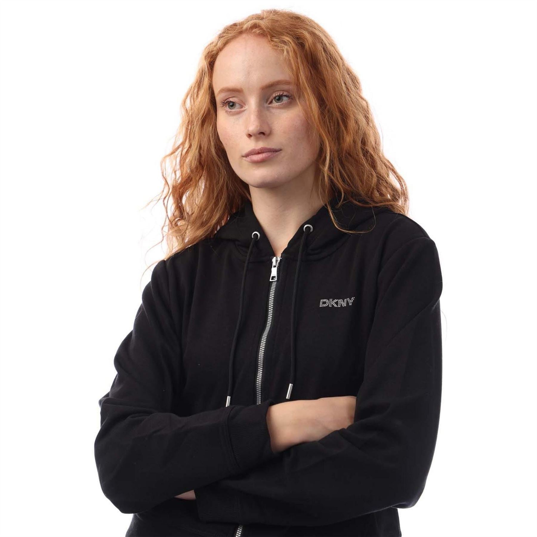 DKNY Stud Logo Full Zip Hoody