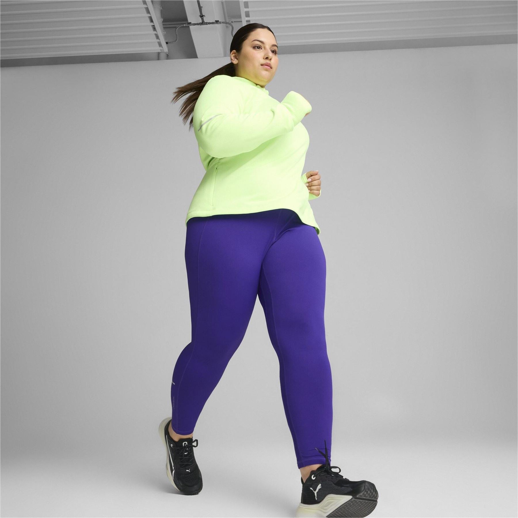 Puma Grid Half Zip Long Sleeve Performance Running Top