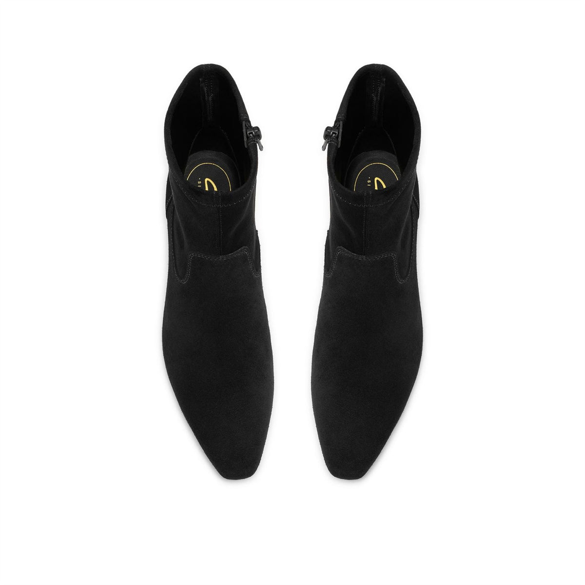 Clarks Edina Stretch Suede Heeled Ankle Boots