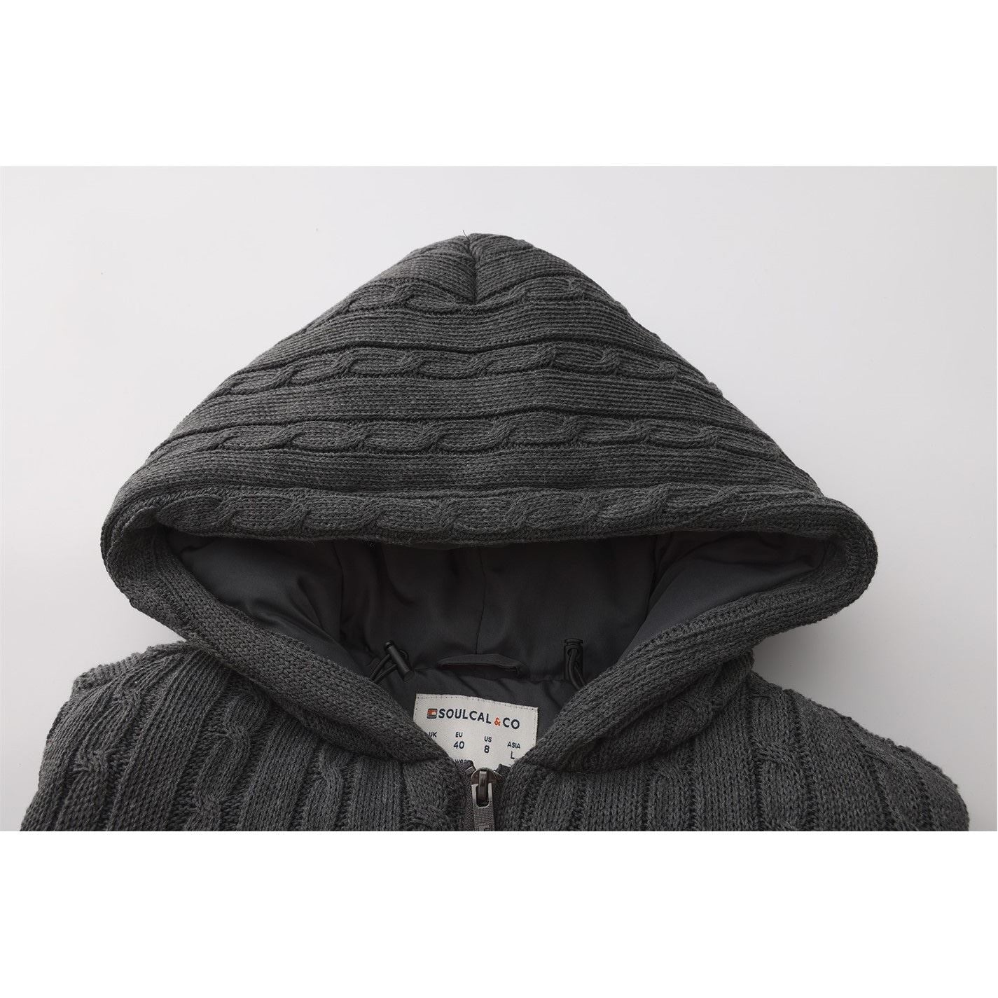 SoulCal Cable Knit Hooded Gilet