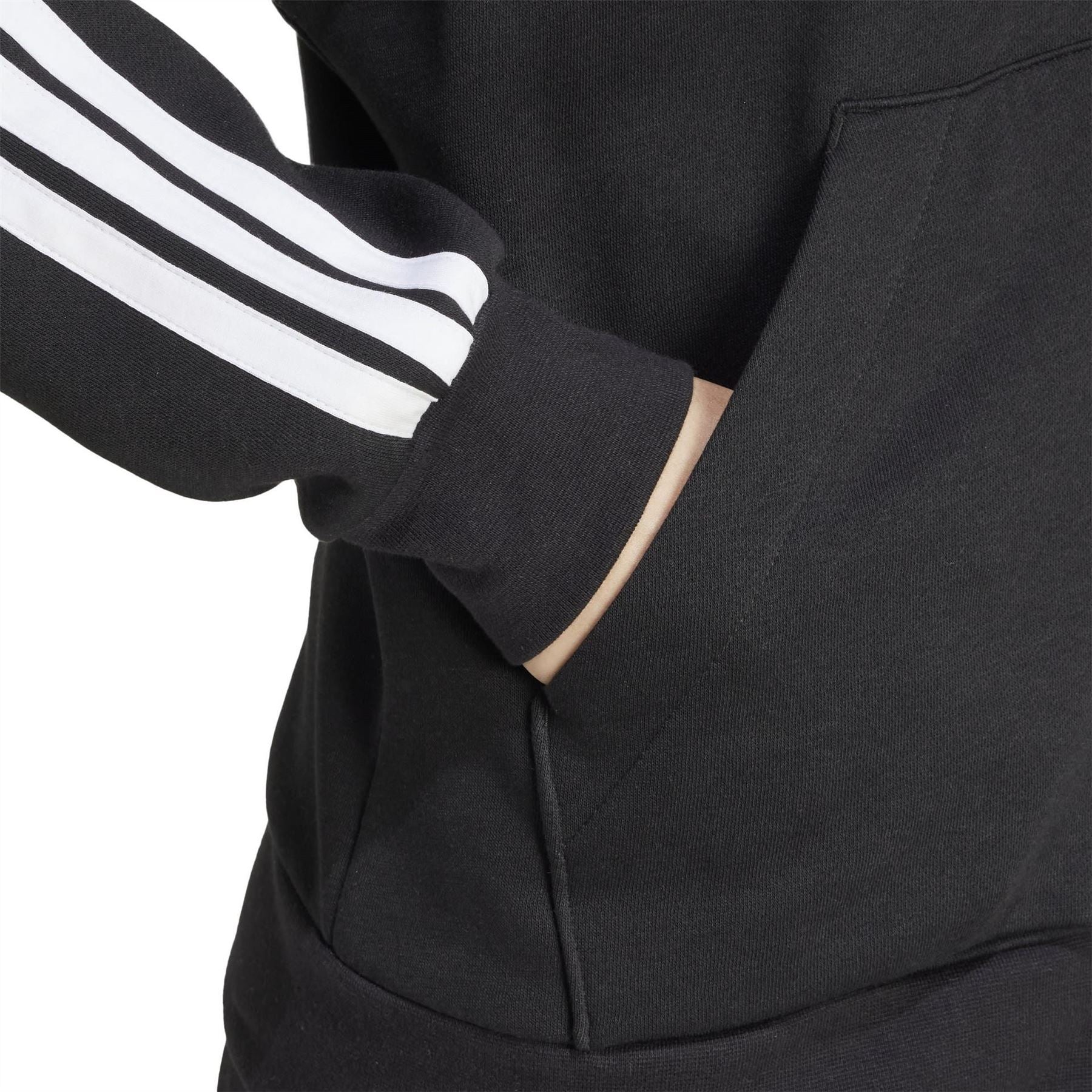 adidas Womens Essentials 3 Stripe Zip Track Hoodie