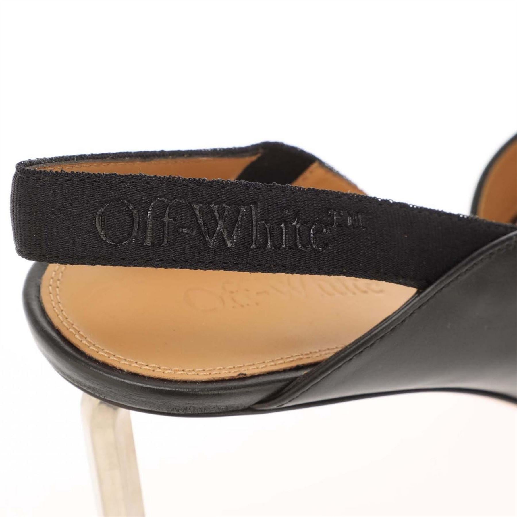 Off White Allen Frame Slingback Pumps
