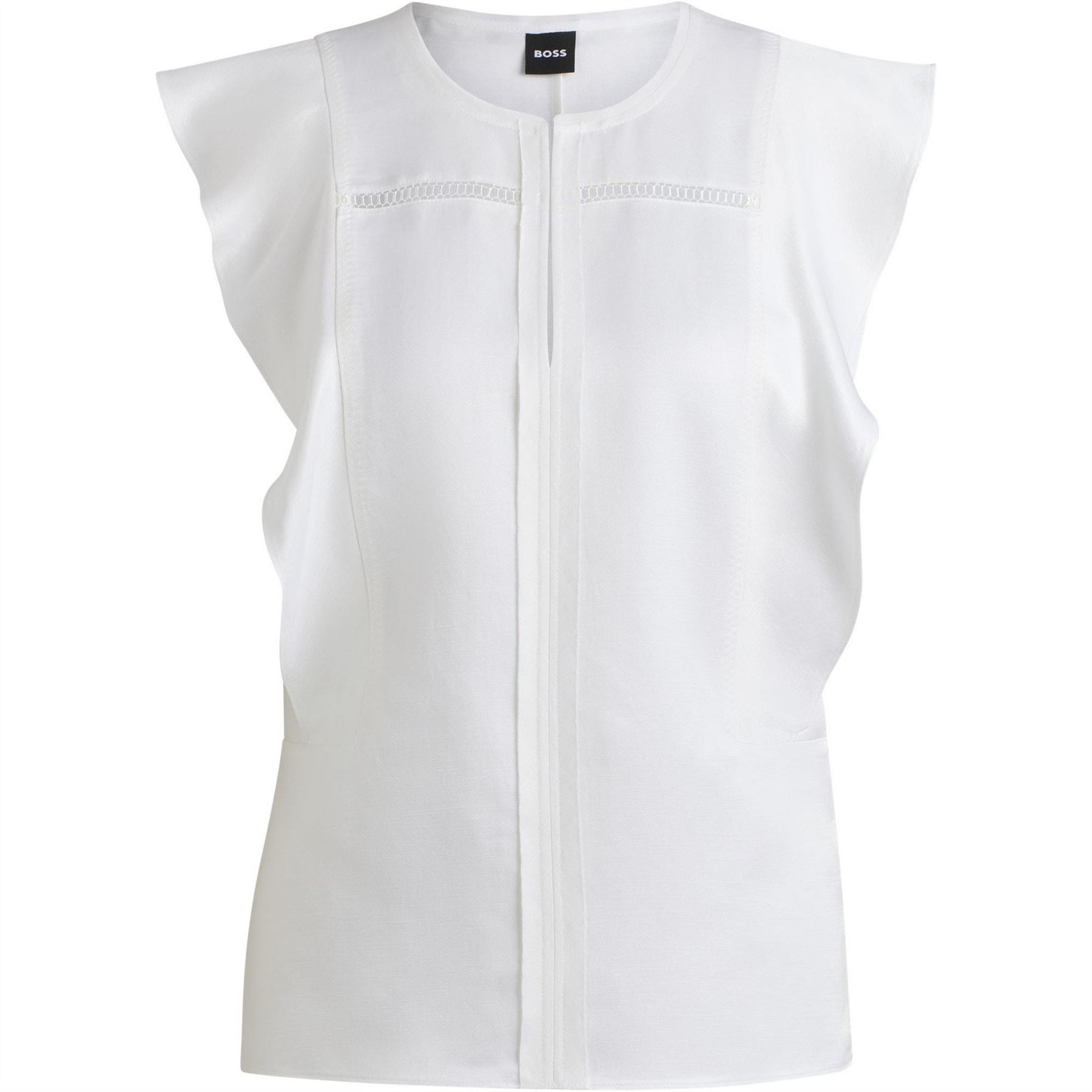 Boss Keyhole Neck Regular Fit Blouse