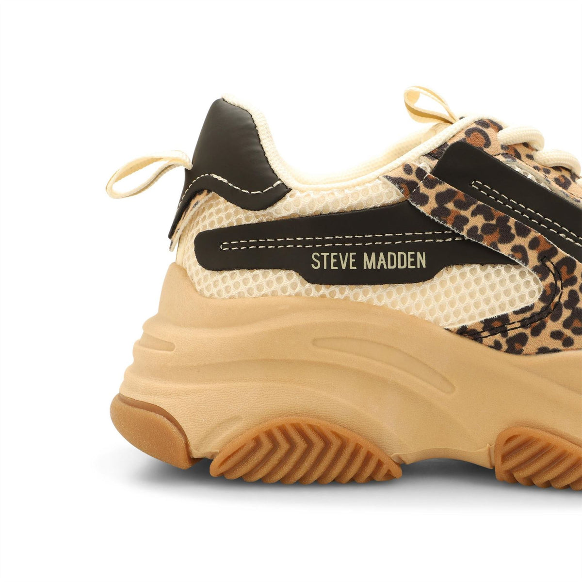 Steve Madden Juniors Posse Leopard Patterned Lace-Up Sneakers