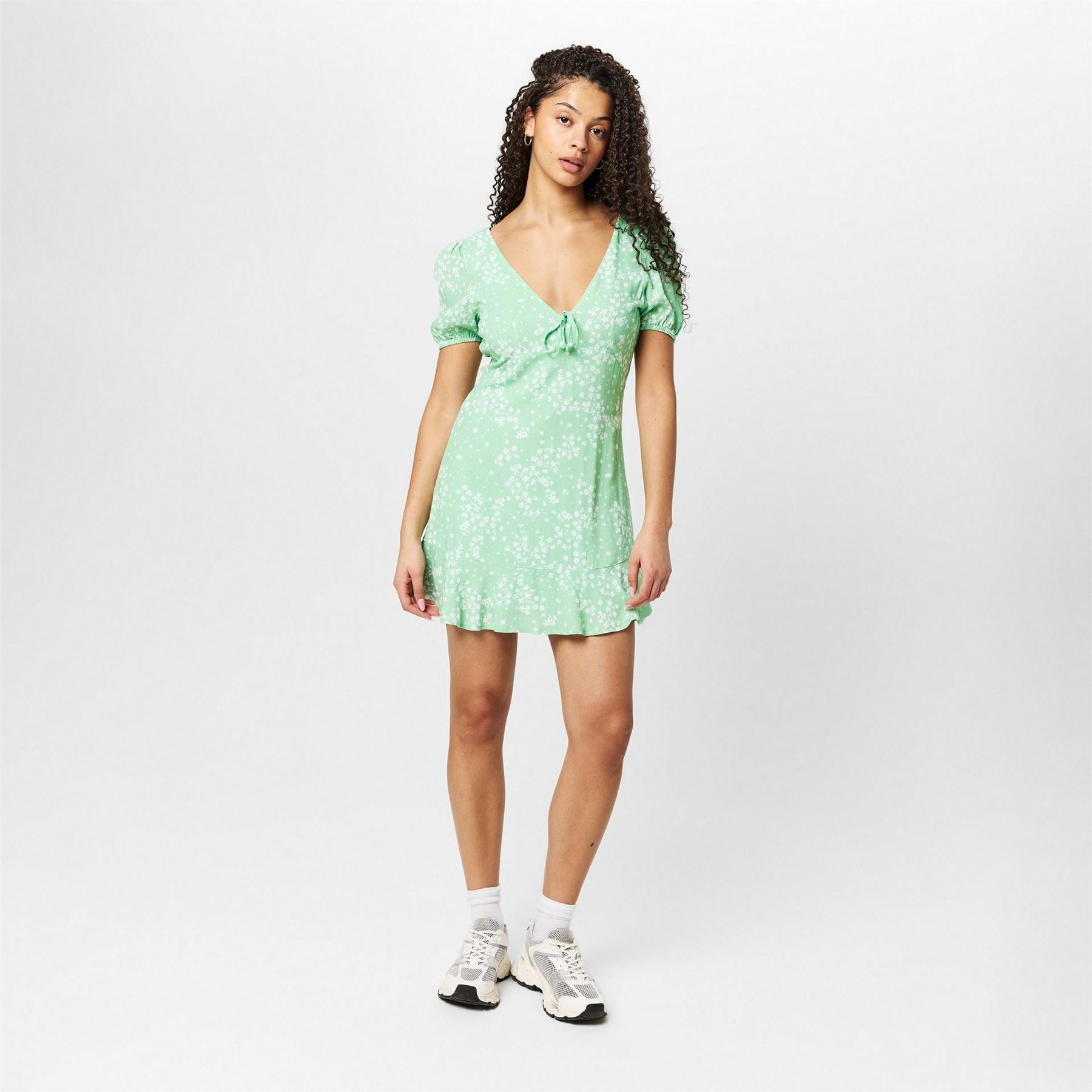 Jack Wills Cut Out V-Neck Mini A-Line Dress