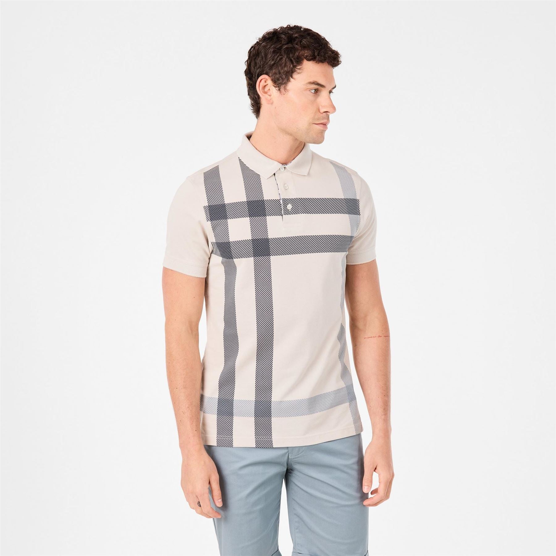 Barbour Tartan Short Sleeved Polo Shirt