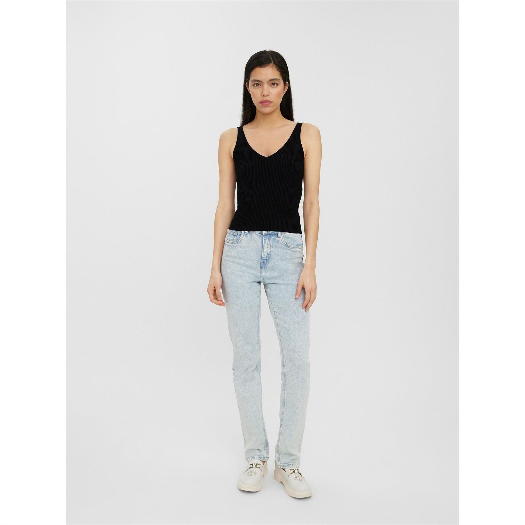 Vero Moda Glory Rib Scoop Neck Slim Fit Tank
