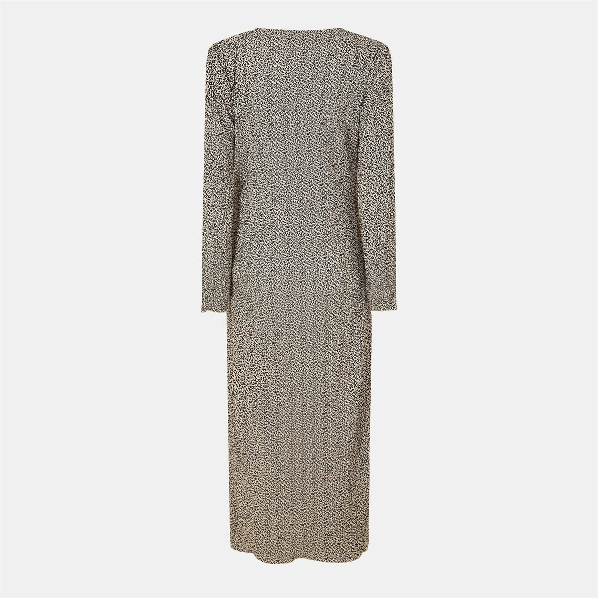 Pieces Kni Crew Neck Long Sleeve Midi Dress