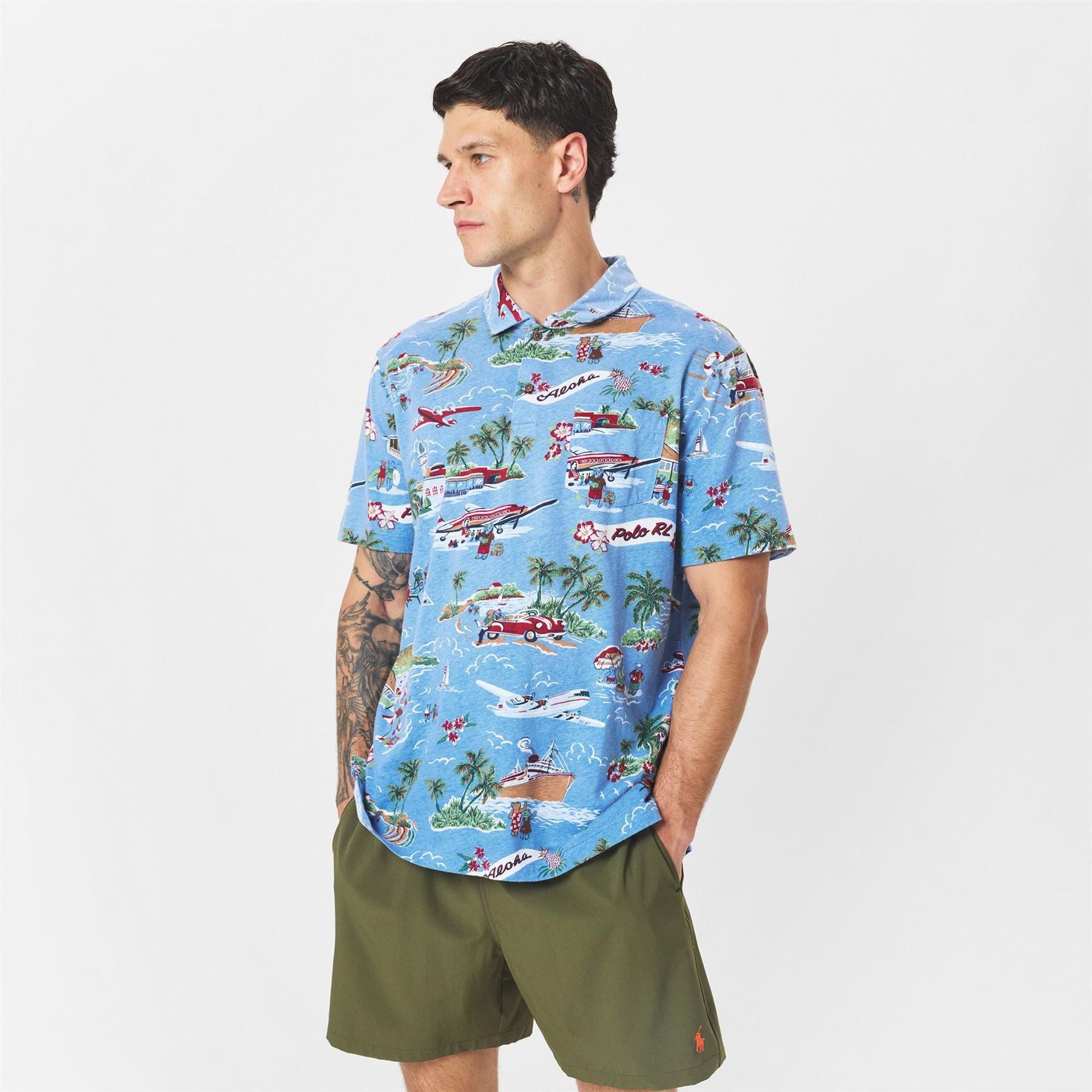 Polo Ralph Lauren Fit Bear Linen Cotton Polo