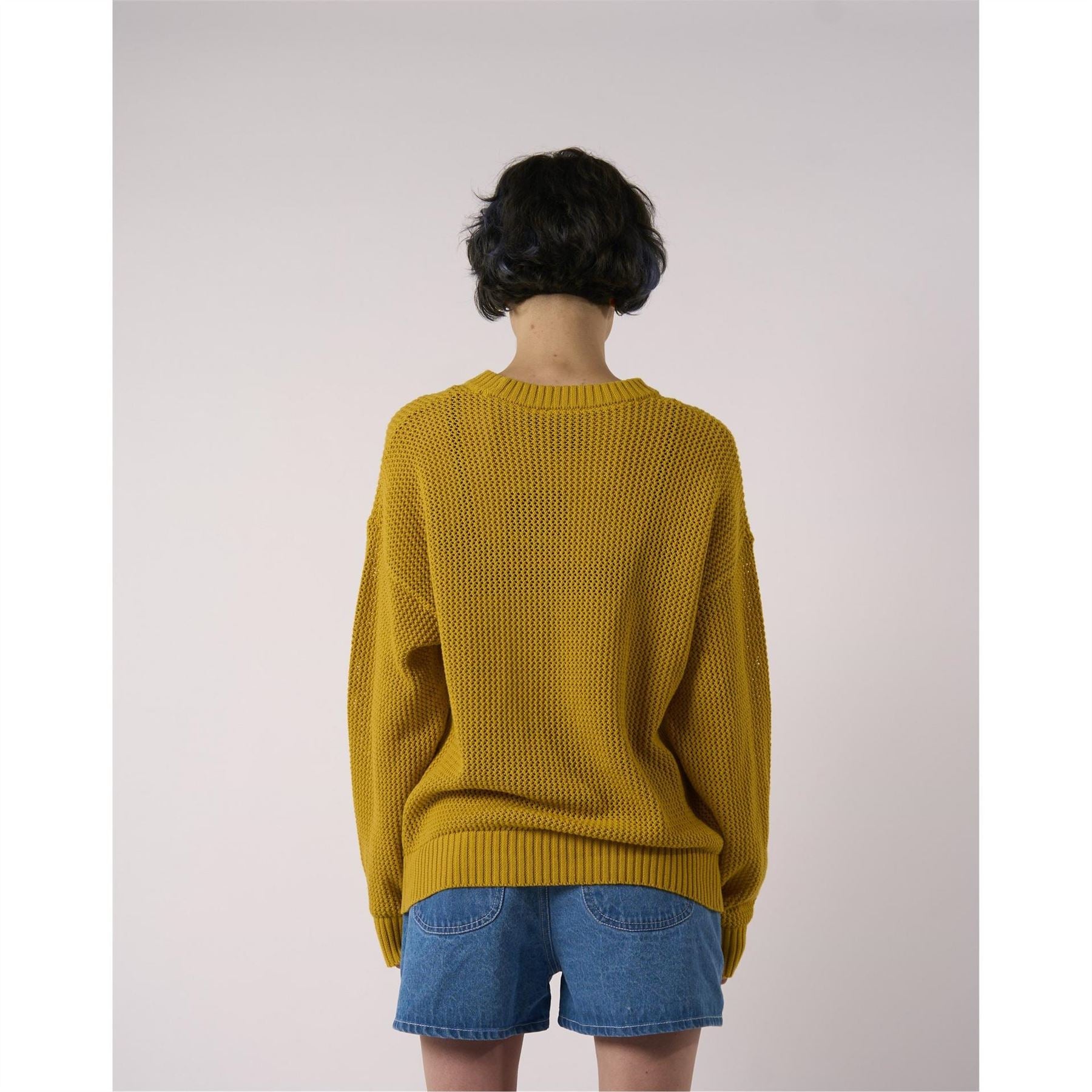 Kickers Adults Jacquard Logo Sloppy Knit Crew Neck Jumper