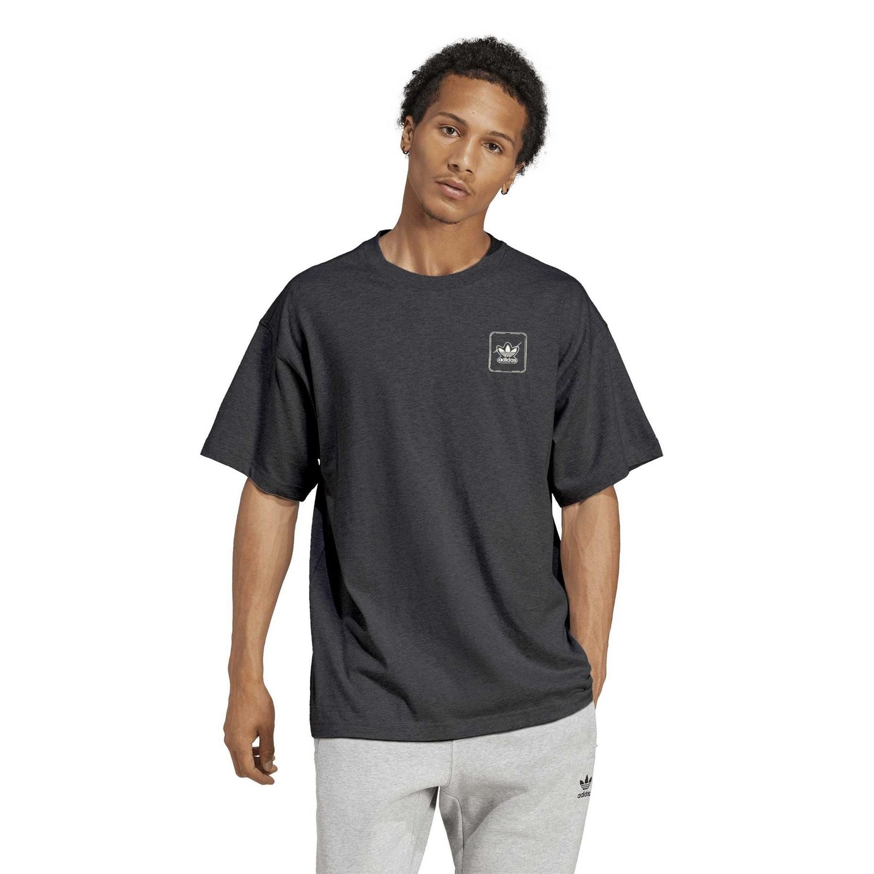 adidas Adi Starter Short Sleeve Cotton Graphic Oversized Fit T-Shirt