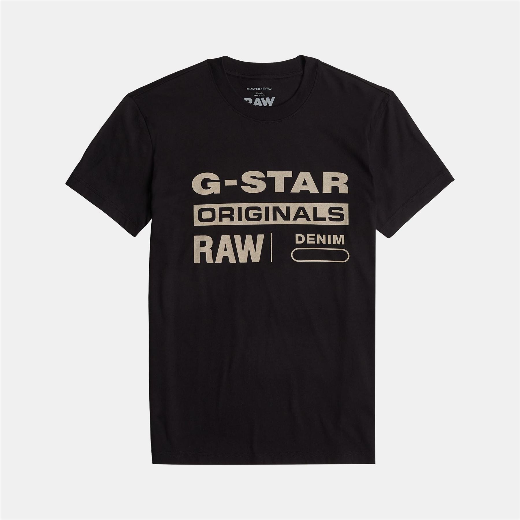 G Star Originals Text Graphic Crew Neck Short Sleeve T-Shirt