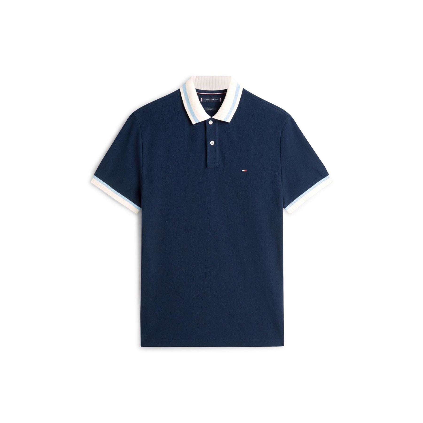 Tommy Hilfiger Cuff Sleeve Collared Regular Fit Polo Shirt