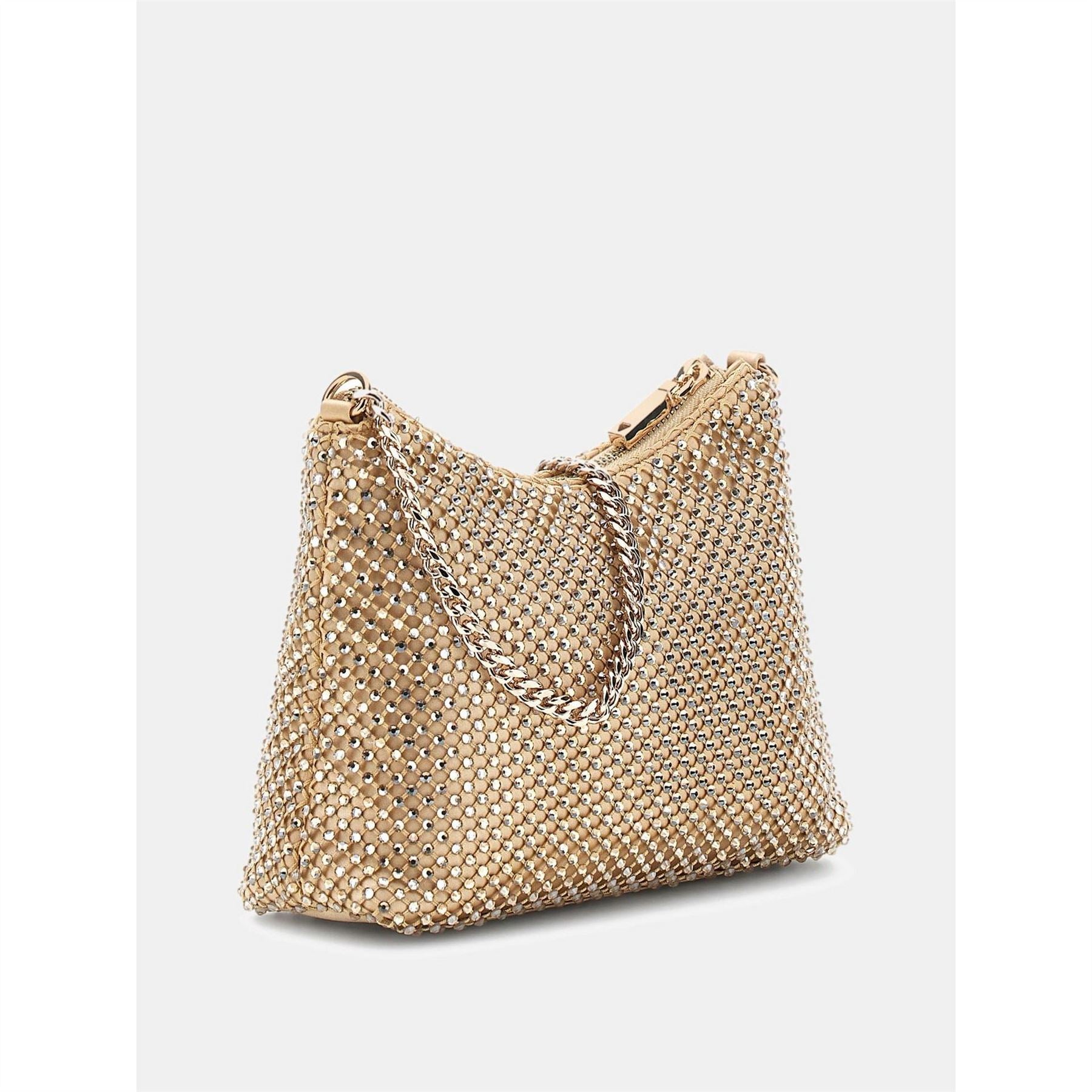 Guess Geometric Patterned Zalina Hobo Bag with Chain