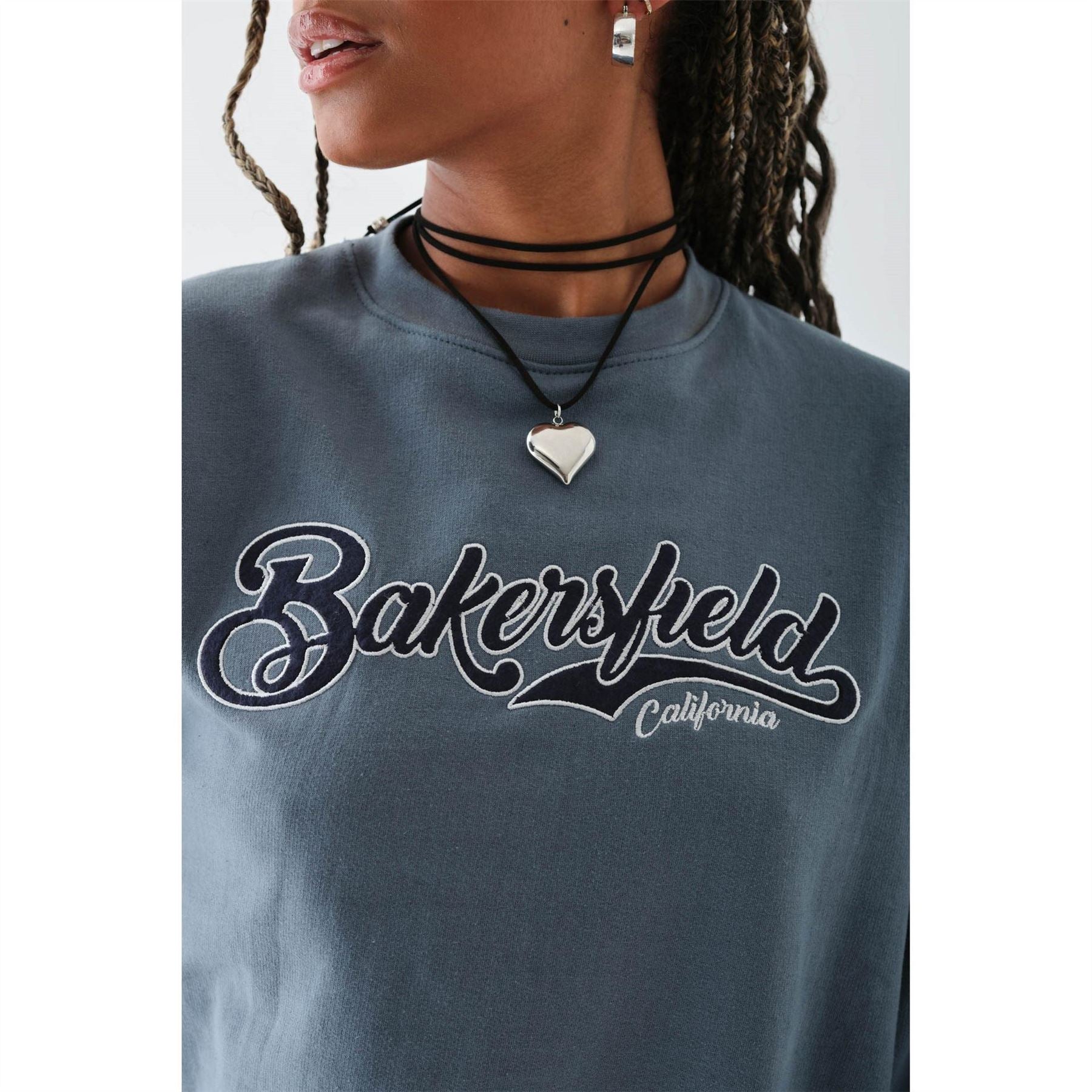 Daisy Street Crew Neck Relaxed Fit Long Sleeve Sweatshirt