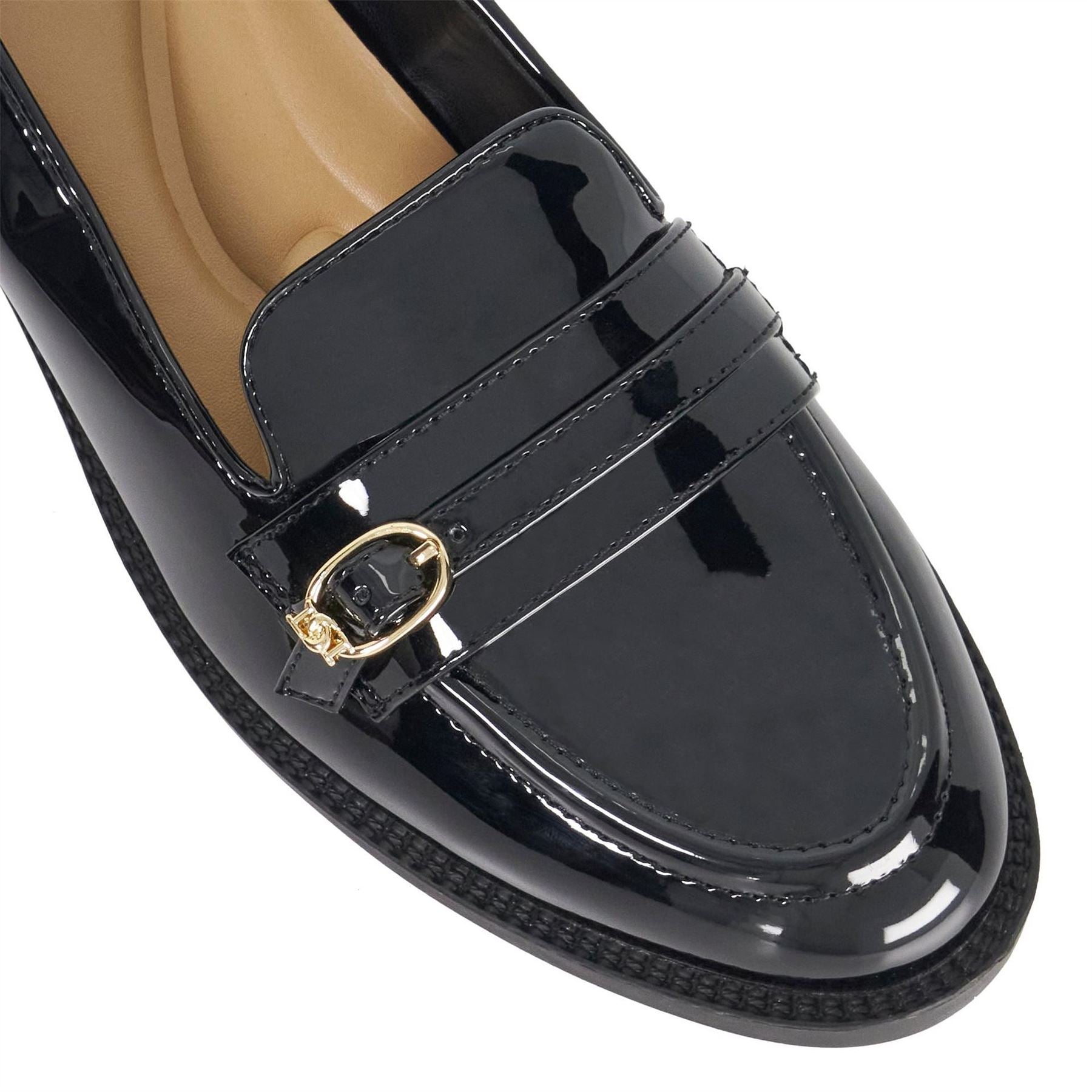 Dune London Lo Globing Smart Loafers with Block Heel