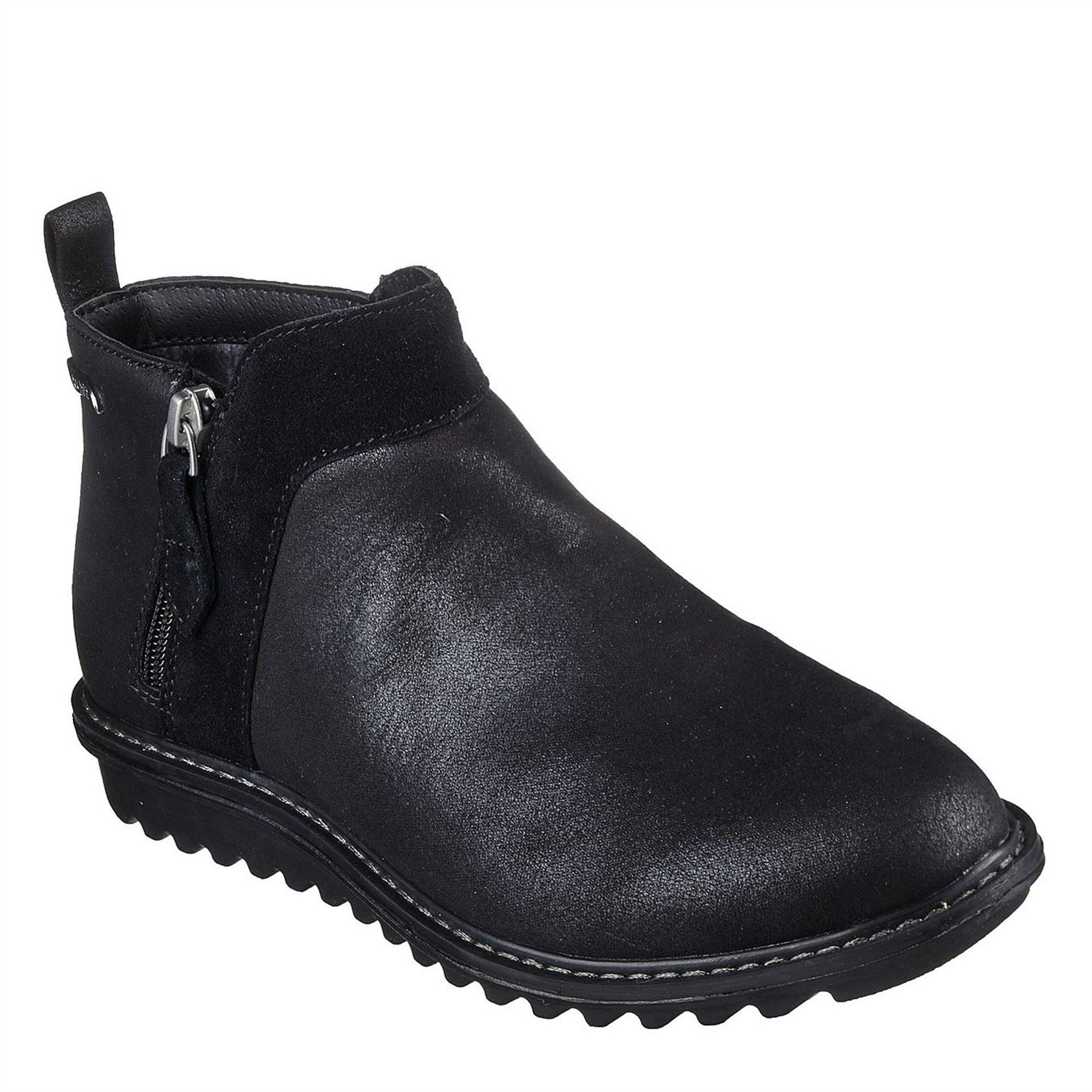 Skechers Arch Fit Ankle Boots with Side Zipper