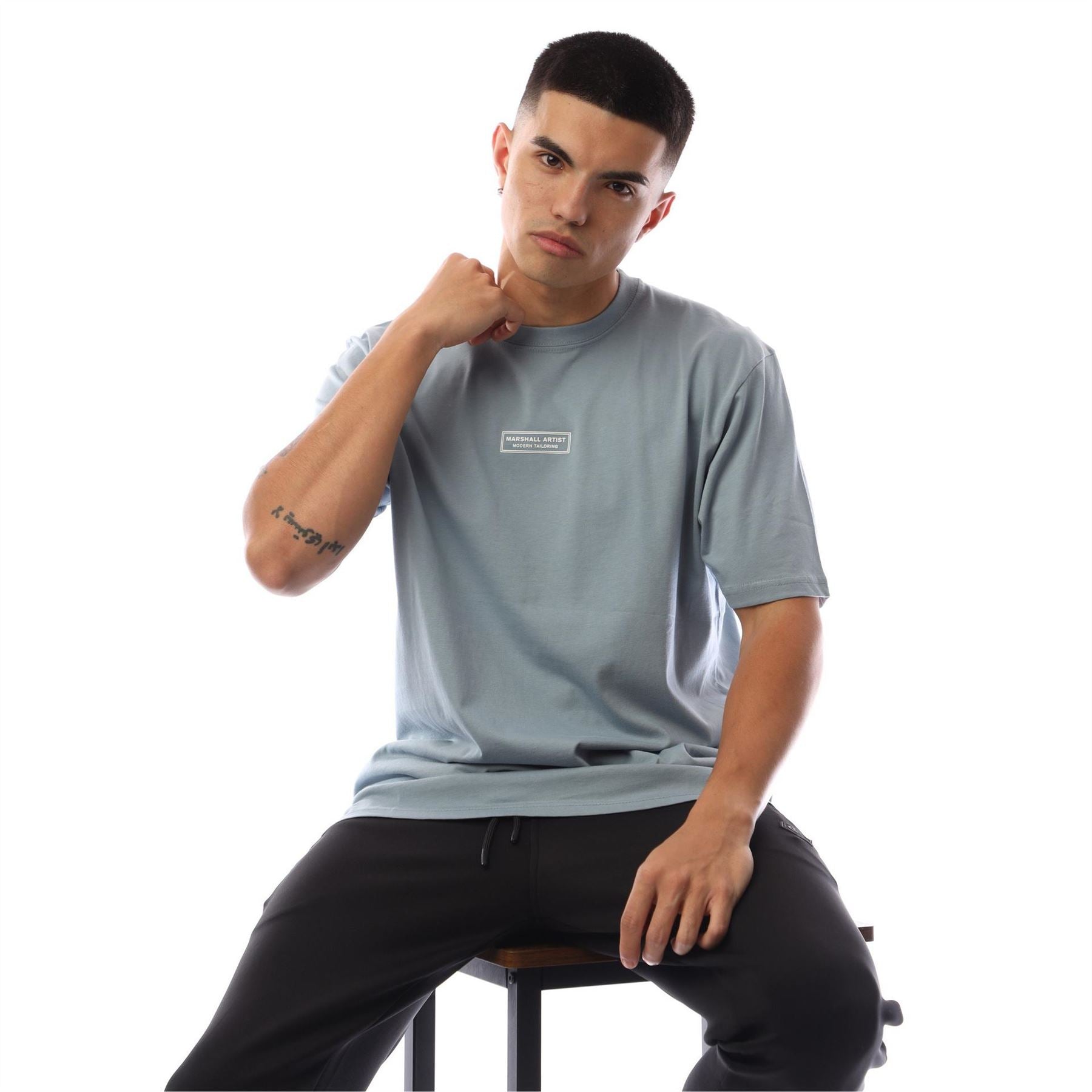 Marshall Artist Logo Print Crew Neck Short Sleeve T-Shirt