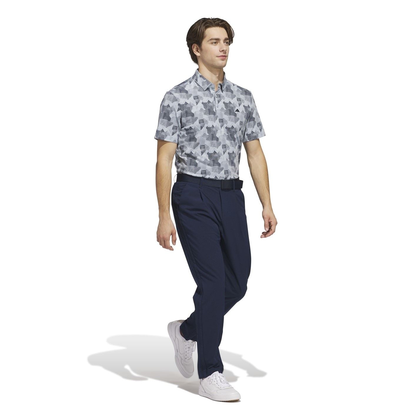 adidas Mens All Over Print Golf Polo Shirt