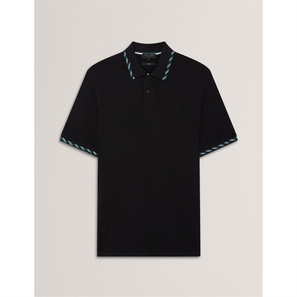Ted Baker Jacquard Collared Neck Short Sleeve Polo Shirt