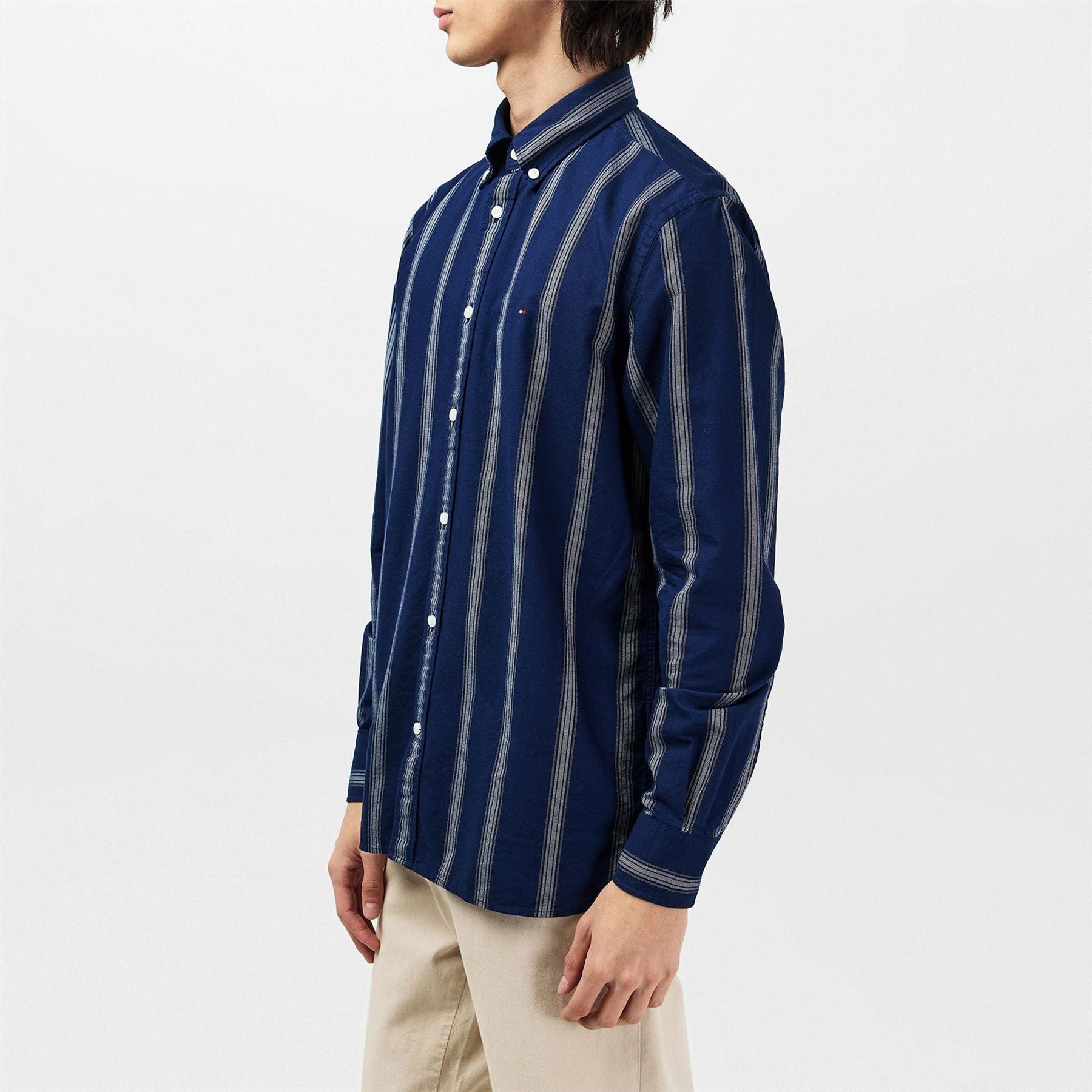Tommy Hilfiger Shadow Stripe Long Sleeve Patterned Shirt