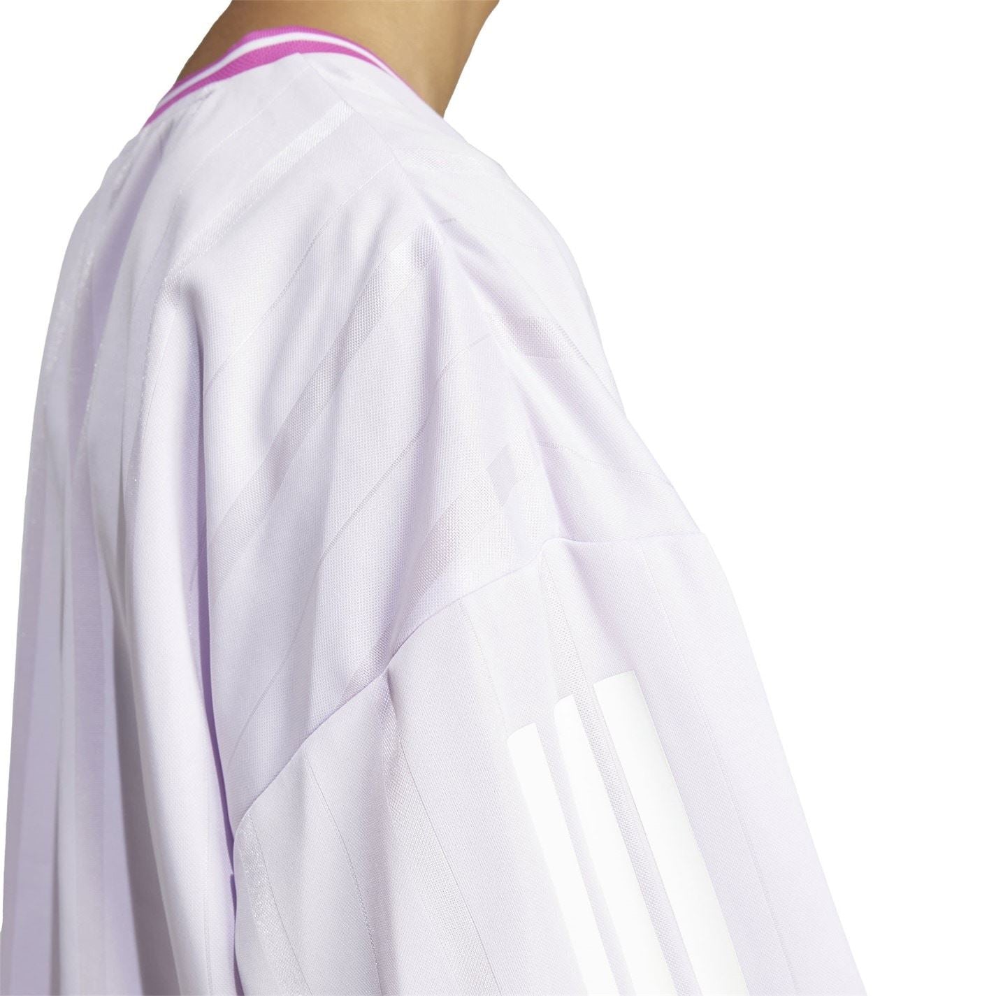 adidas Tiro Three Bar Logo Cropped Drop Shoulder Lettering Relaxed Fit T-Shirt