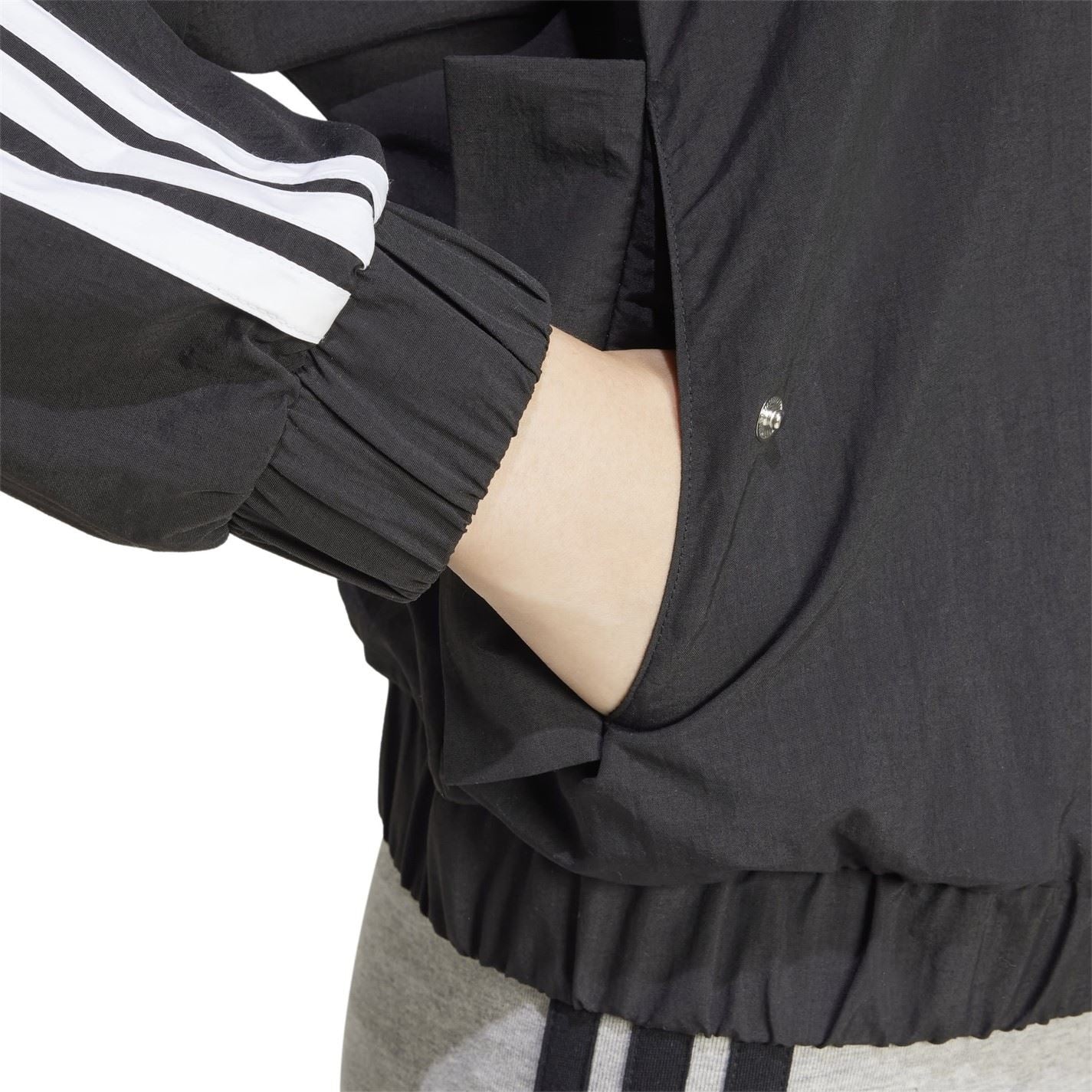 adidas Womens 3 Stripe Woven Bomber Jacket