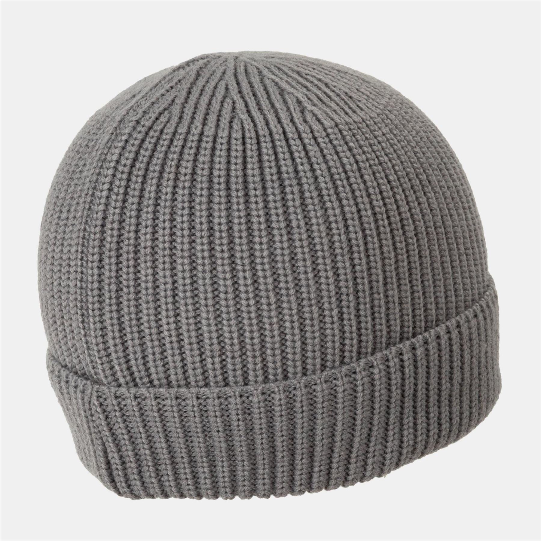 Pretty Green Adjustable Cuff Beanie With a Ribbed Pattern