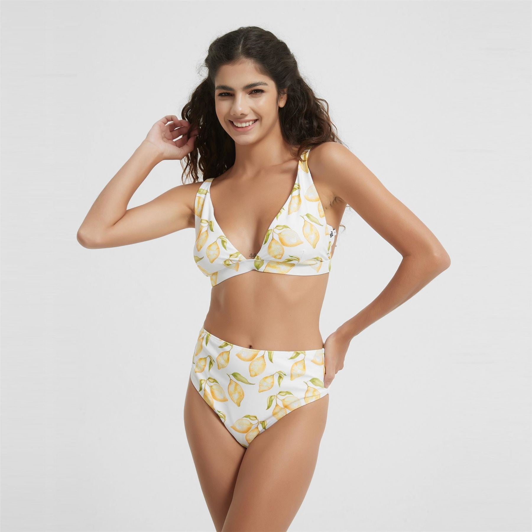 Be You Womens High Waist High Leg Bikini Bottoms