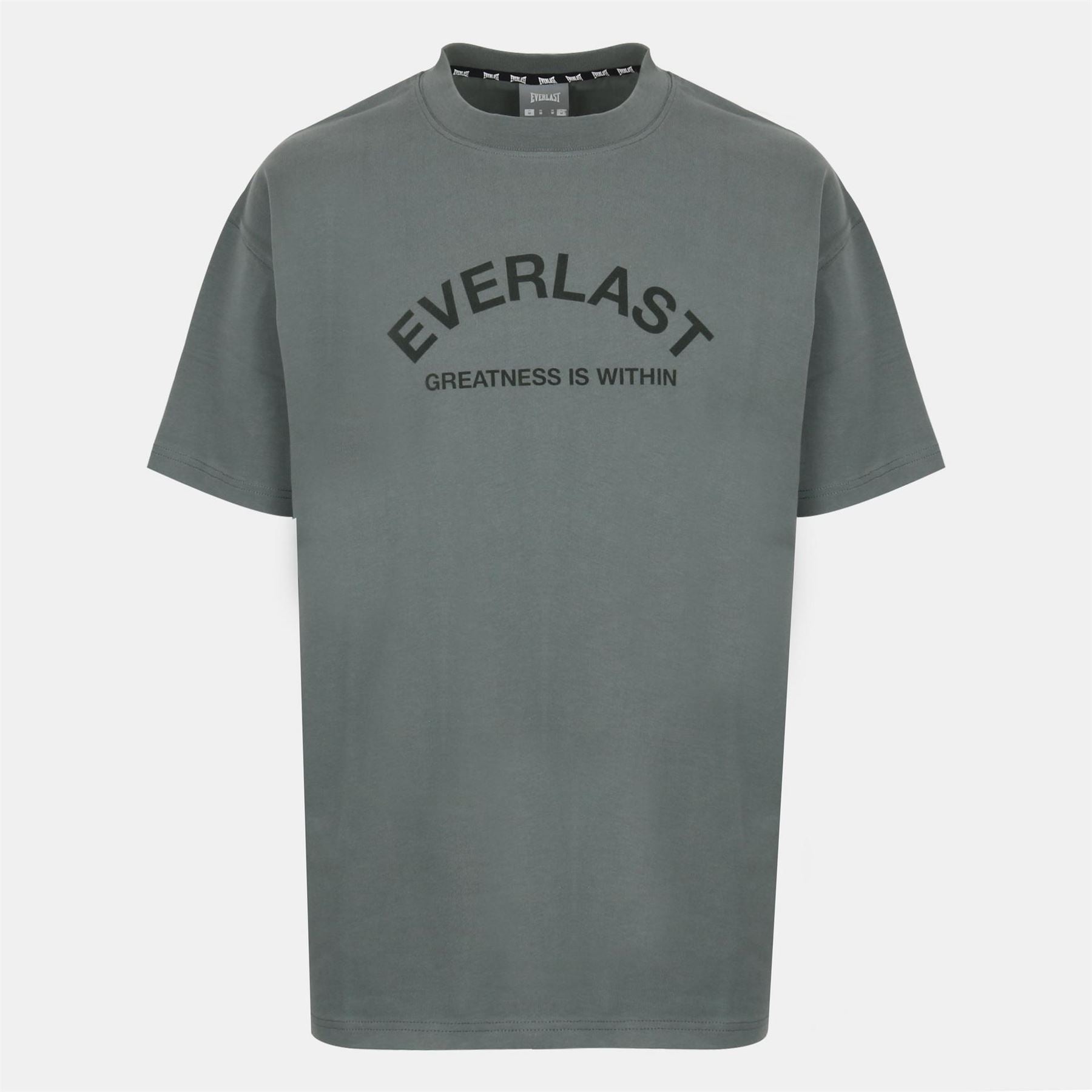 Everlast Flocked Cotton Short Sleeve Crew Neck T-Shirt