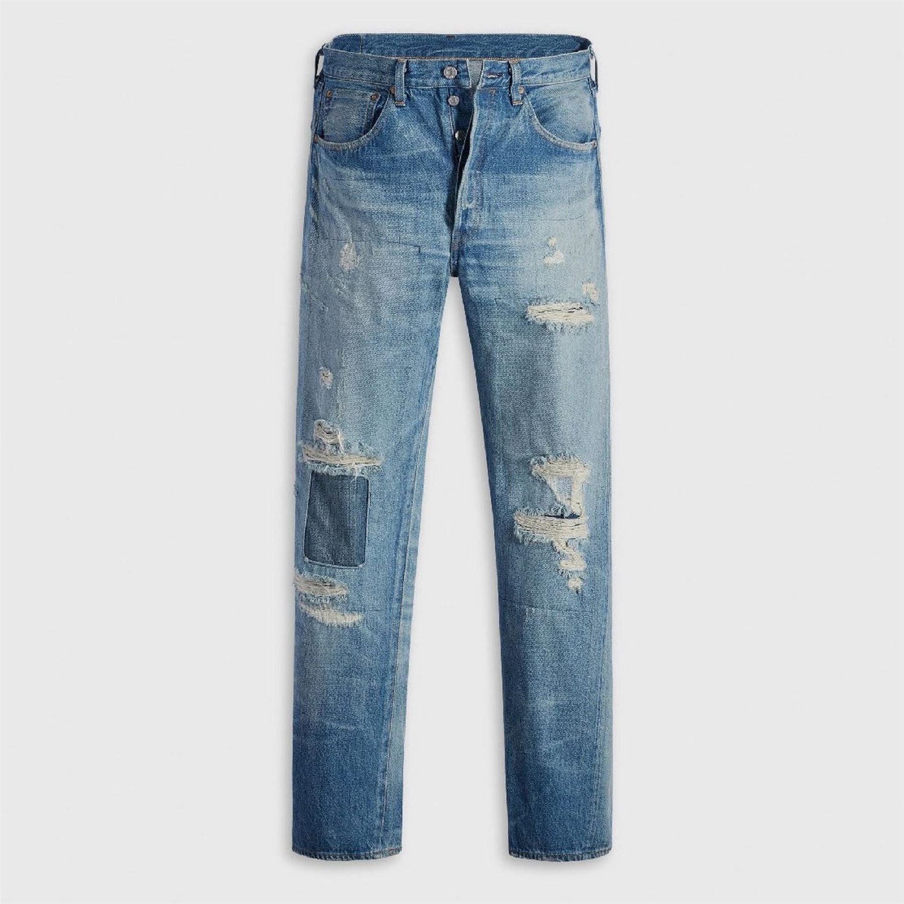 Levis 1955 Distressed Mid Rise Straight Leg Jeans