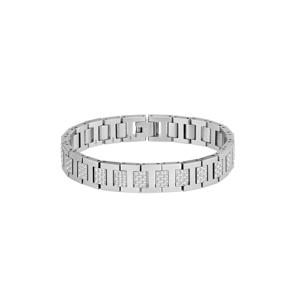 Lacoste Mens Metropole Two Tone Gold Ip And Stainless Steel Crystal Bracelet