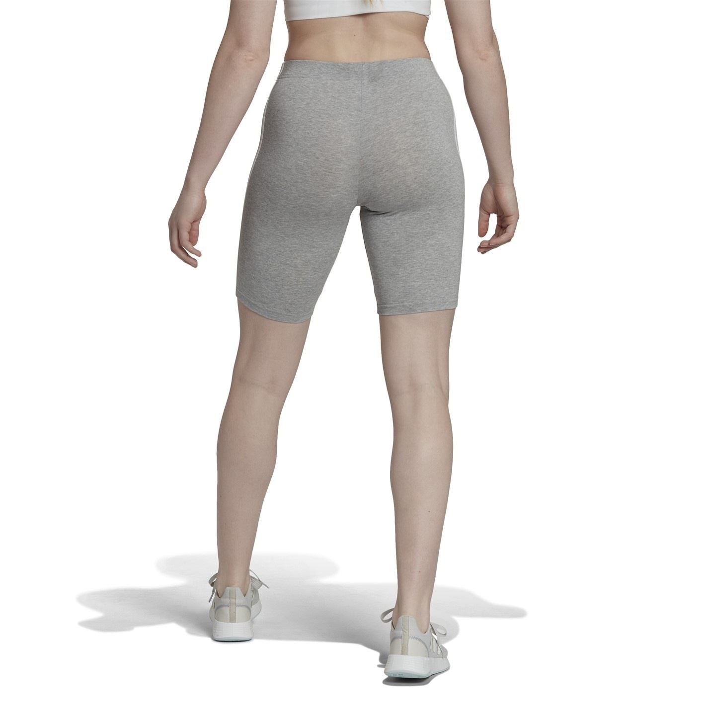 adidas Womens Essentials 3 Stripe Biker Shorts