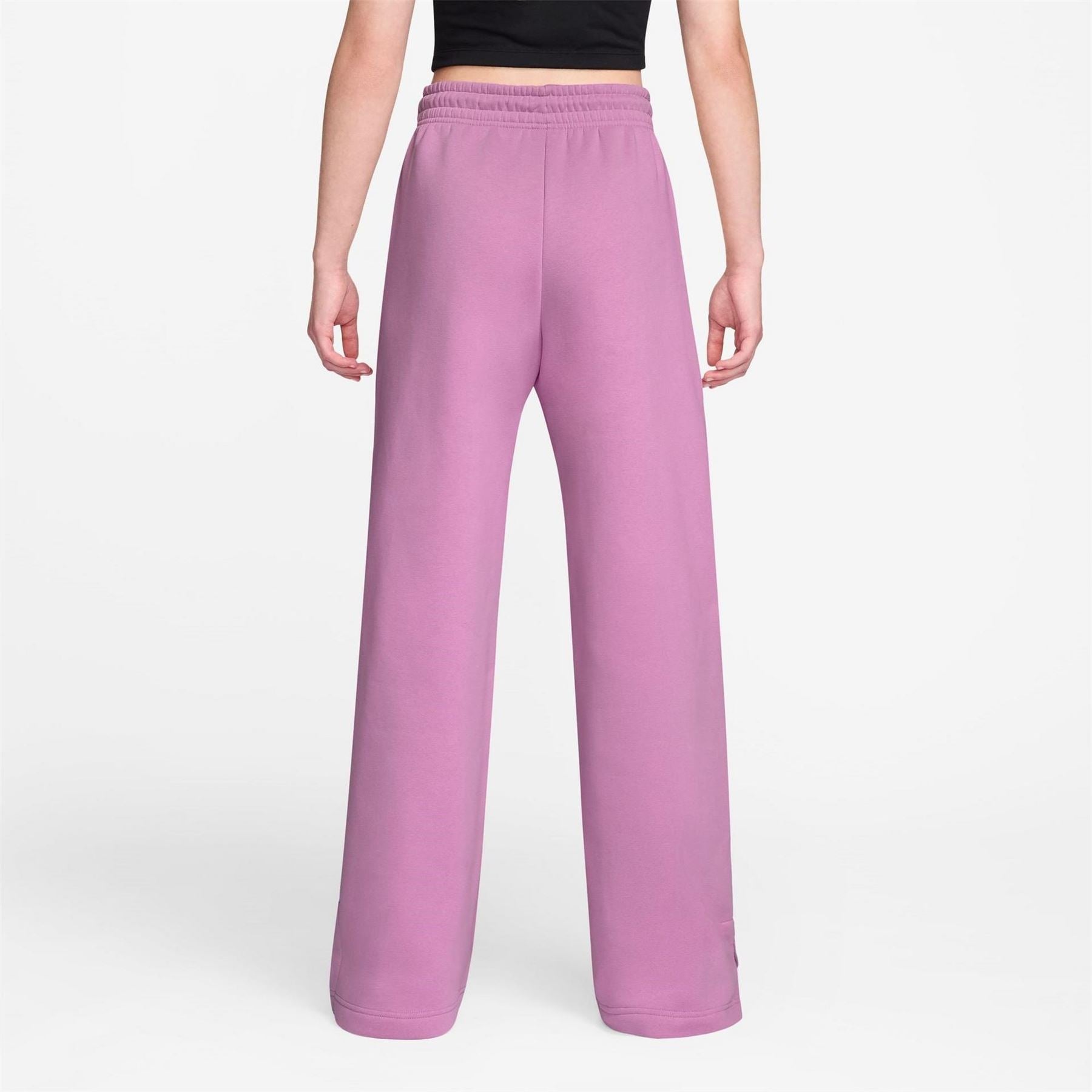 Nike Chenille Solid Patterned Wide Leg Sweatpants