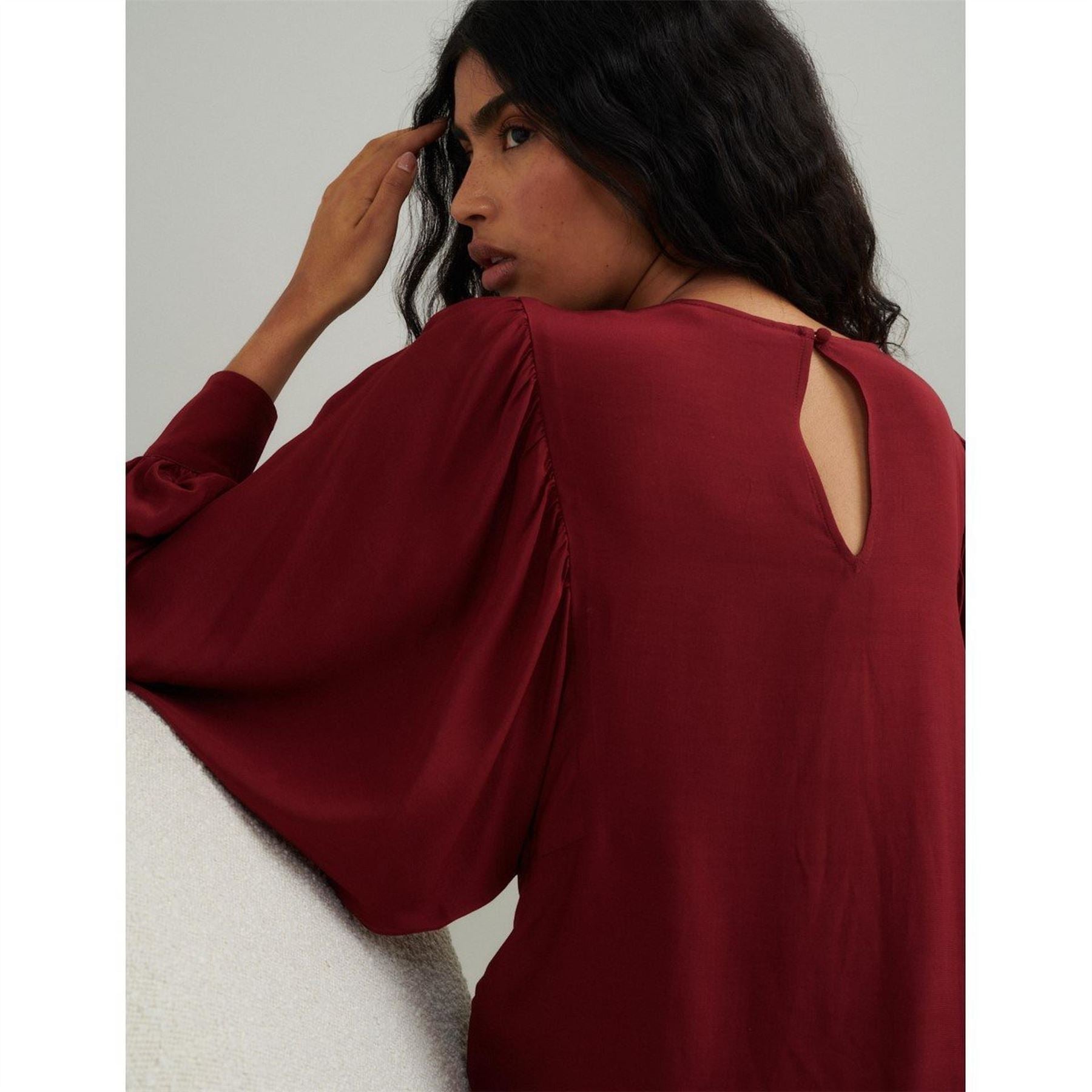 Nobodys Child Regular Fit Crew Neck Long Sleeve Blouse