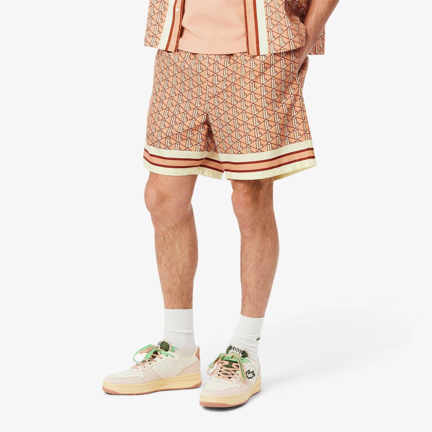 Lacoste Geometric Patterned Bermuda Shorts