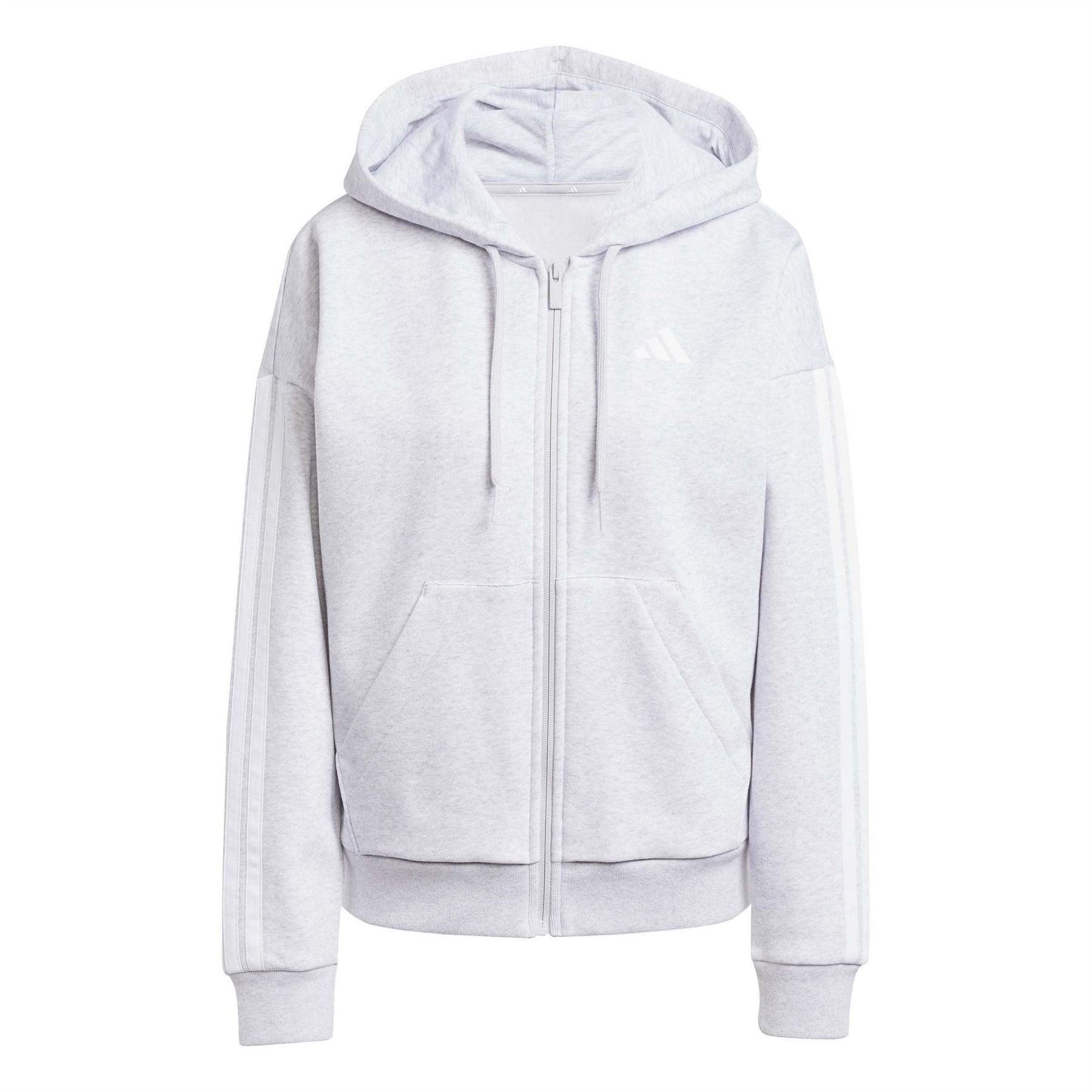 adidas Womens Essentials 3 Stripe Zip Track Hoodie